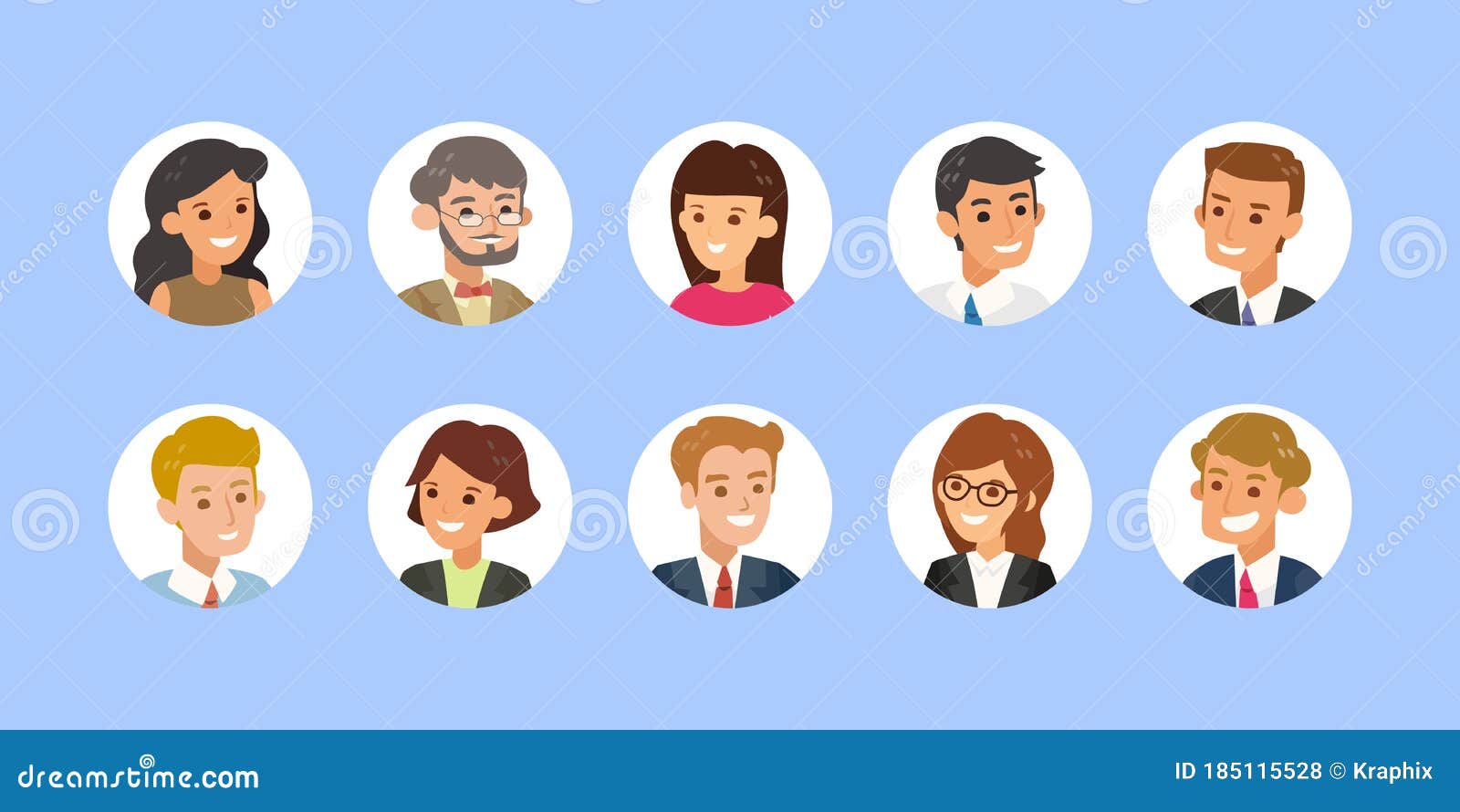Avatar woman man heads People vector shape heads different Business  concept Vector creative color illustrations flat design in flat modern  style Stock Vector  Adobe Stock