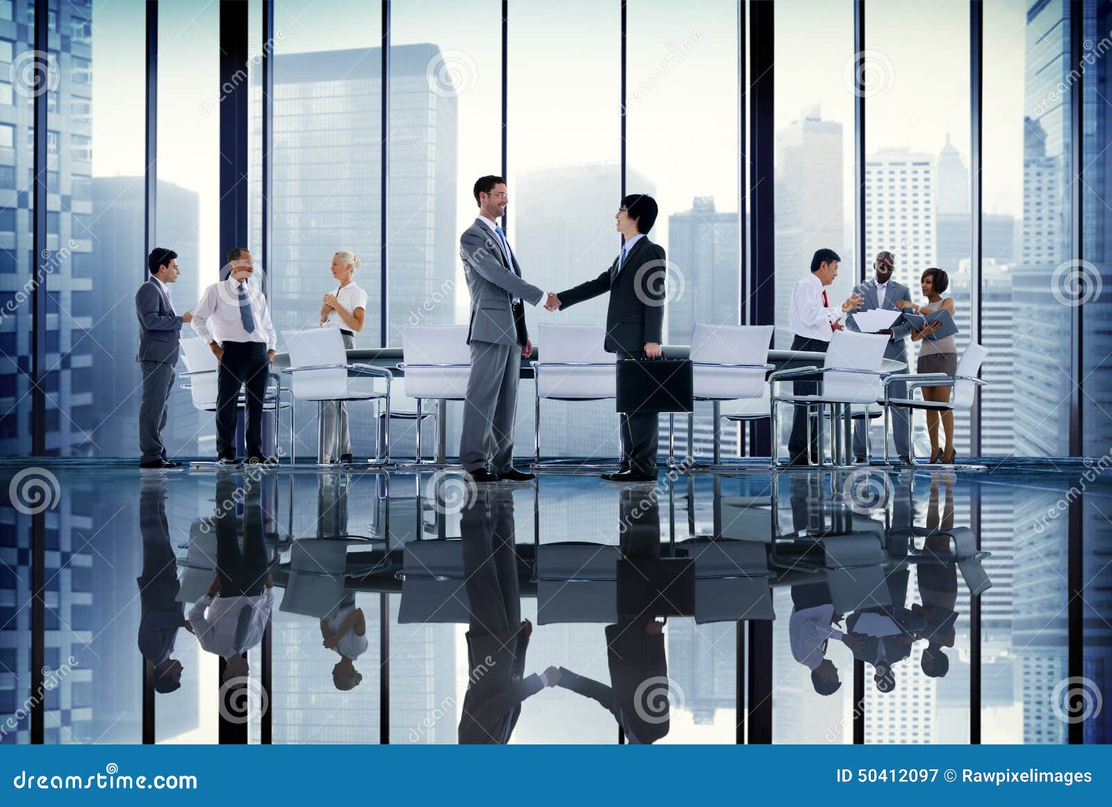 business people board room meeting handshake communication concept