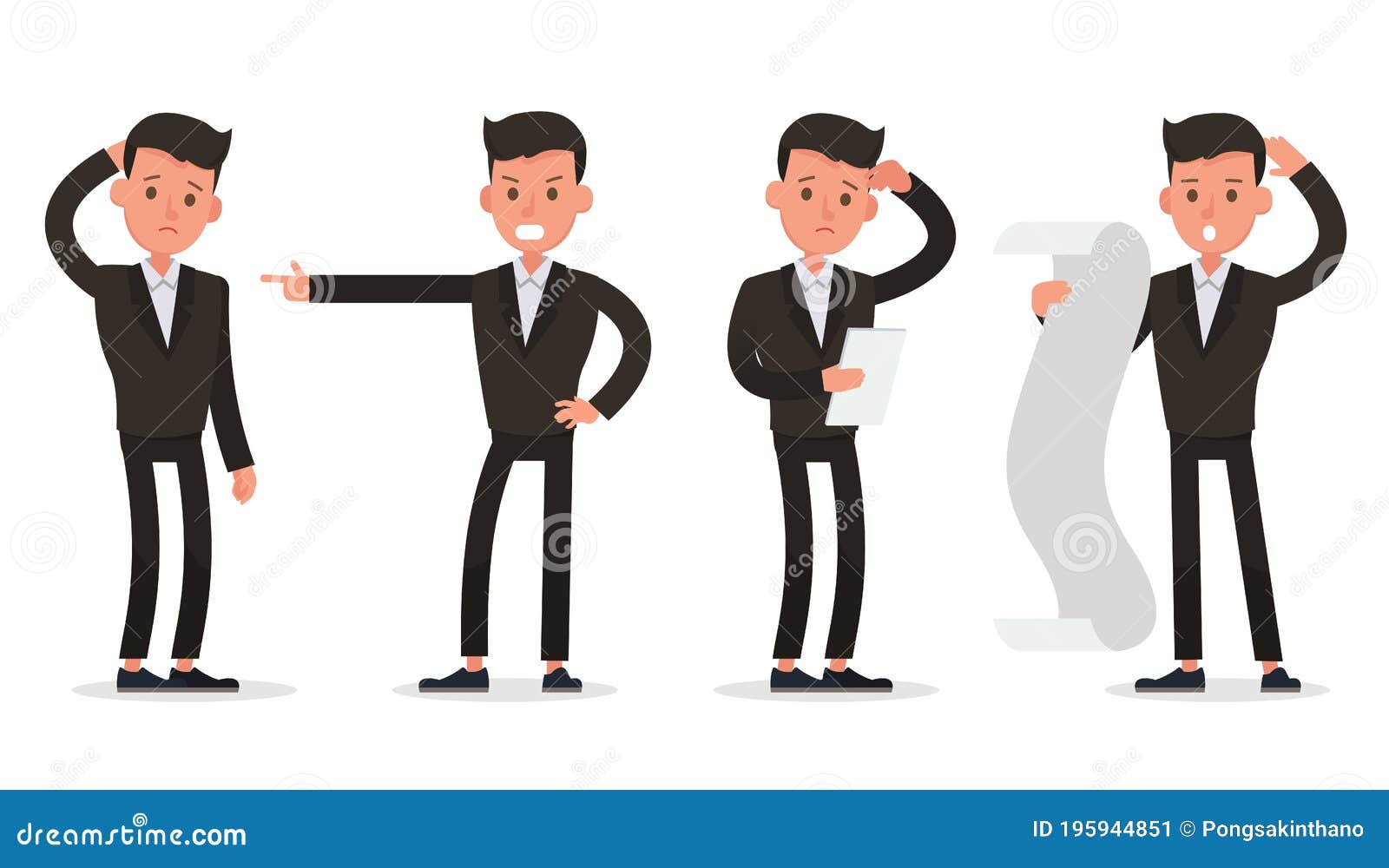 business people character  . presentation in various action and working. no36