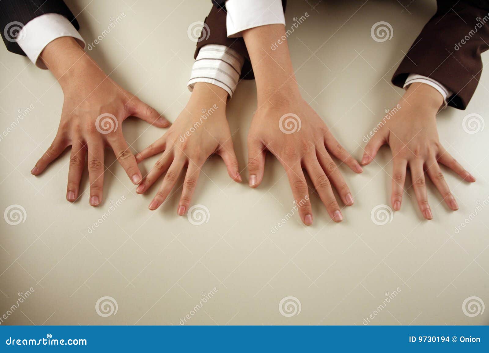 Business People Comparing Hands Stock Images Image 9730194