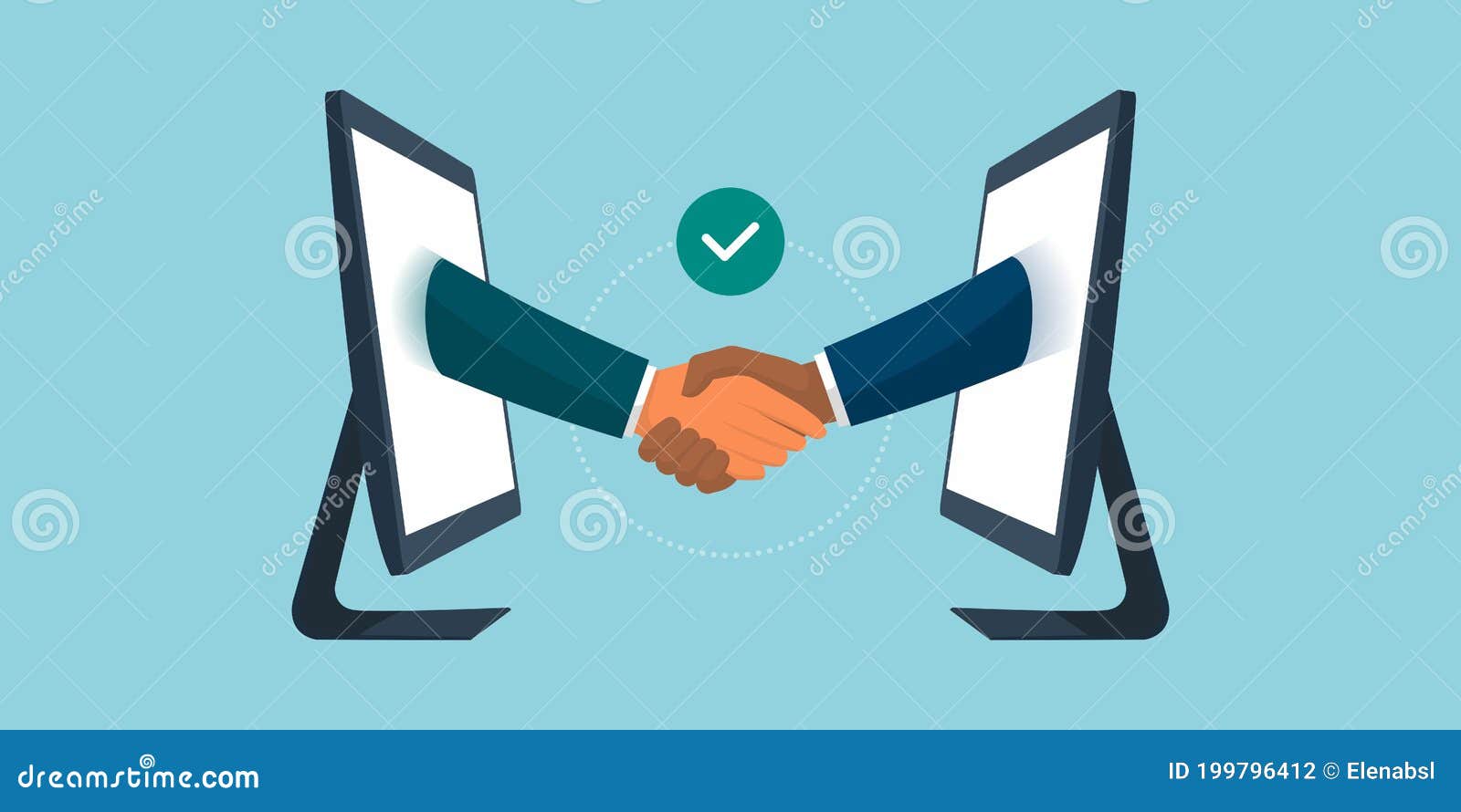 Handshake illustration hand shake illustrations agreement hi-res stock  photography and images - Alamy