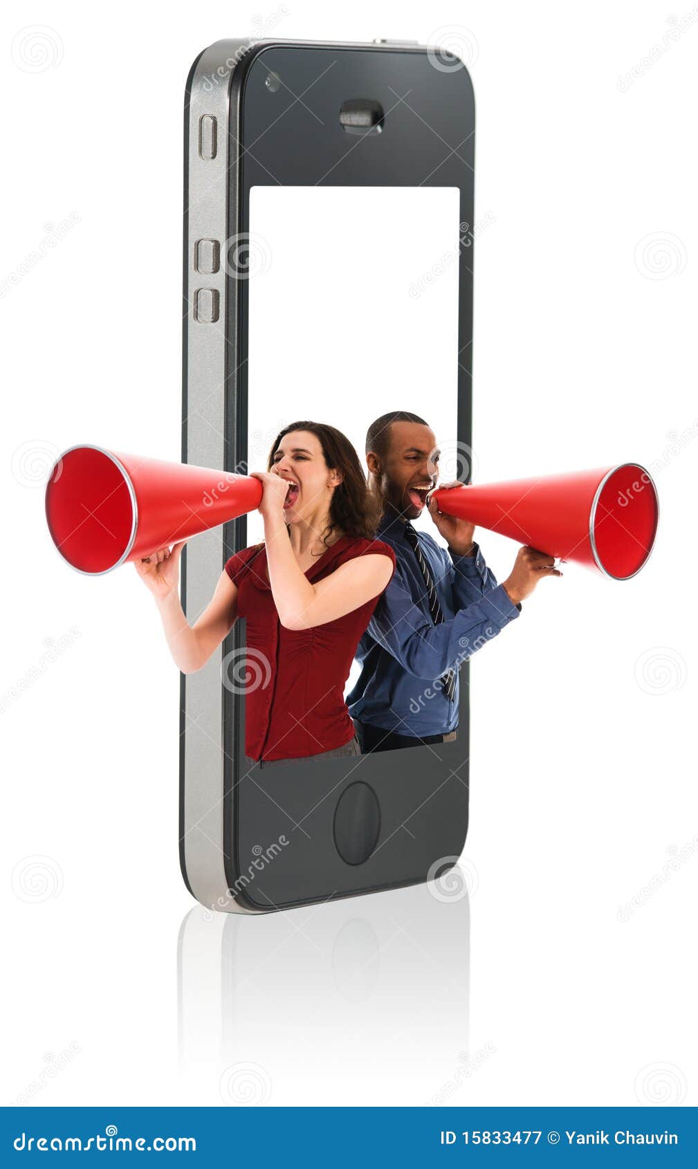 Business People with Megaphones Stock Image Image of news, shout