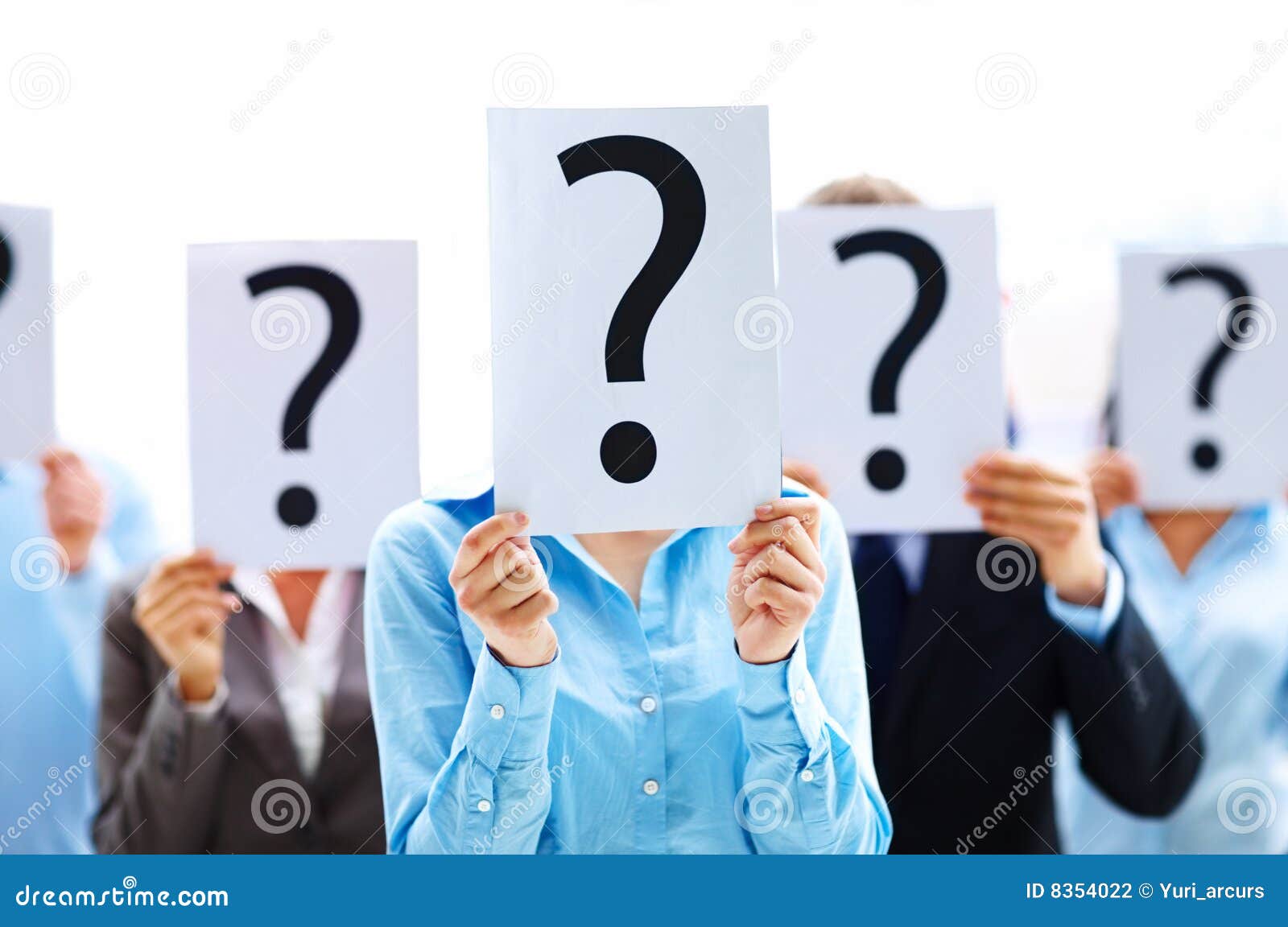 business people with question mark