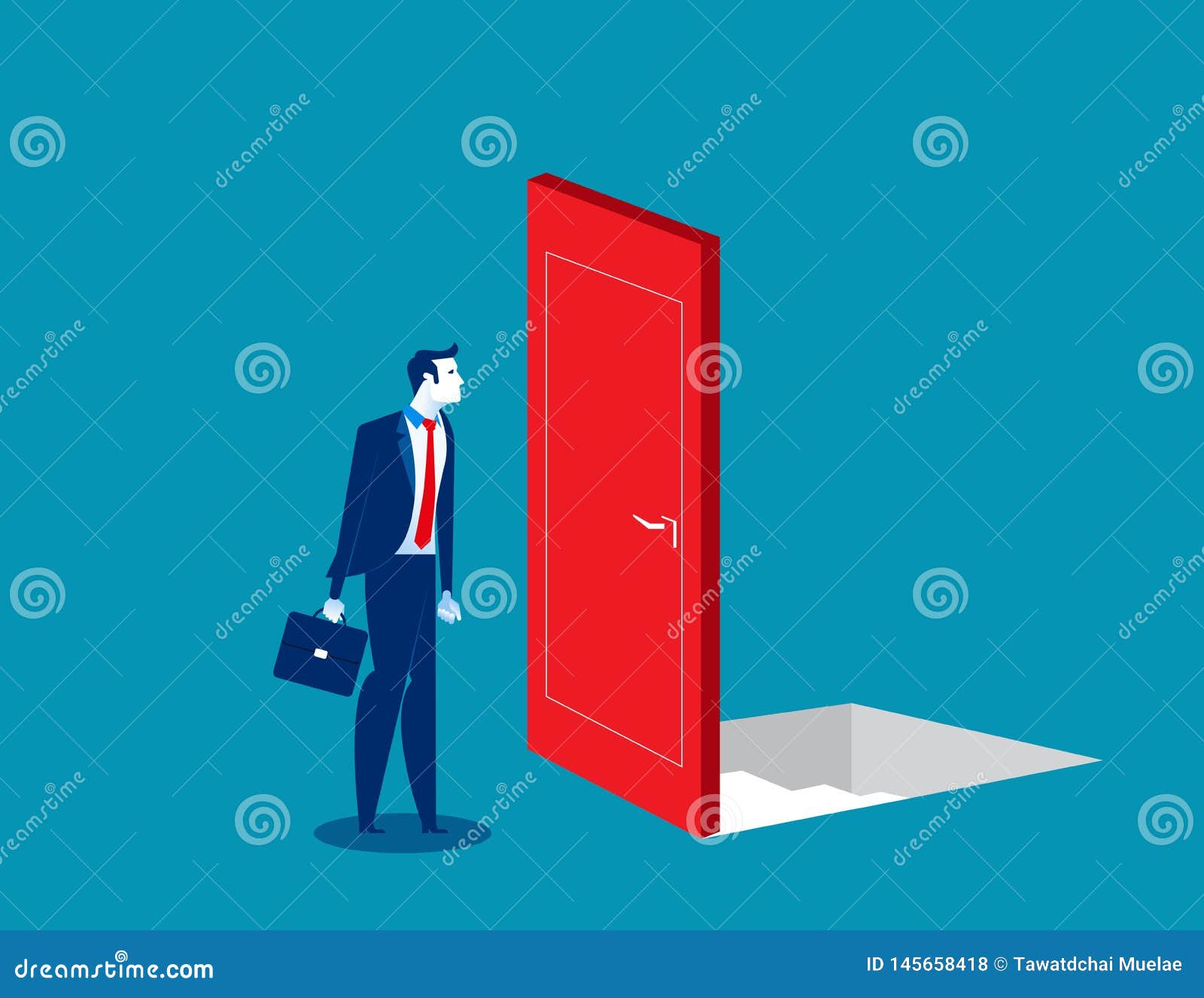 Business People with Risky and Uncertain Options. Concept Business