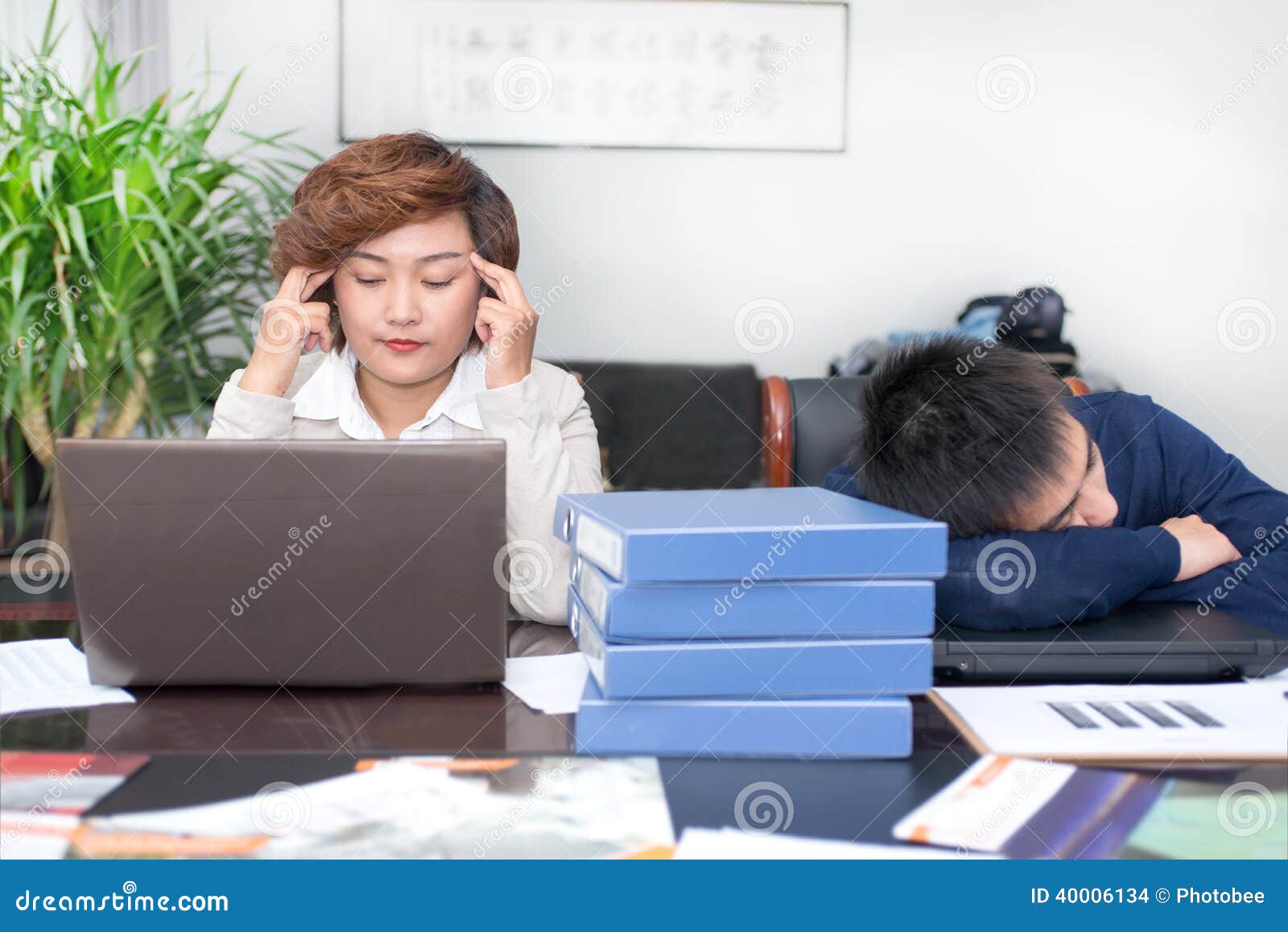 Business People Sleep Pressure Stock Photo Image Of