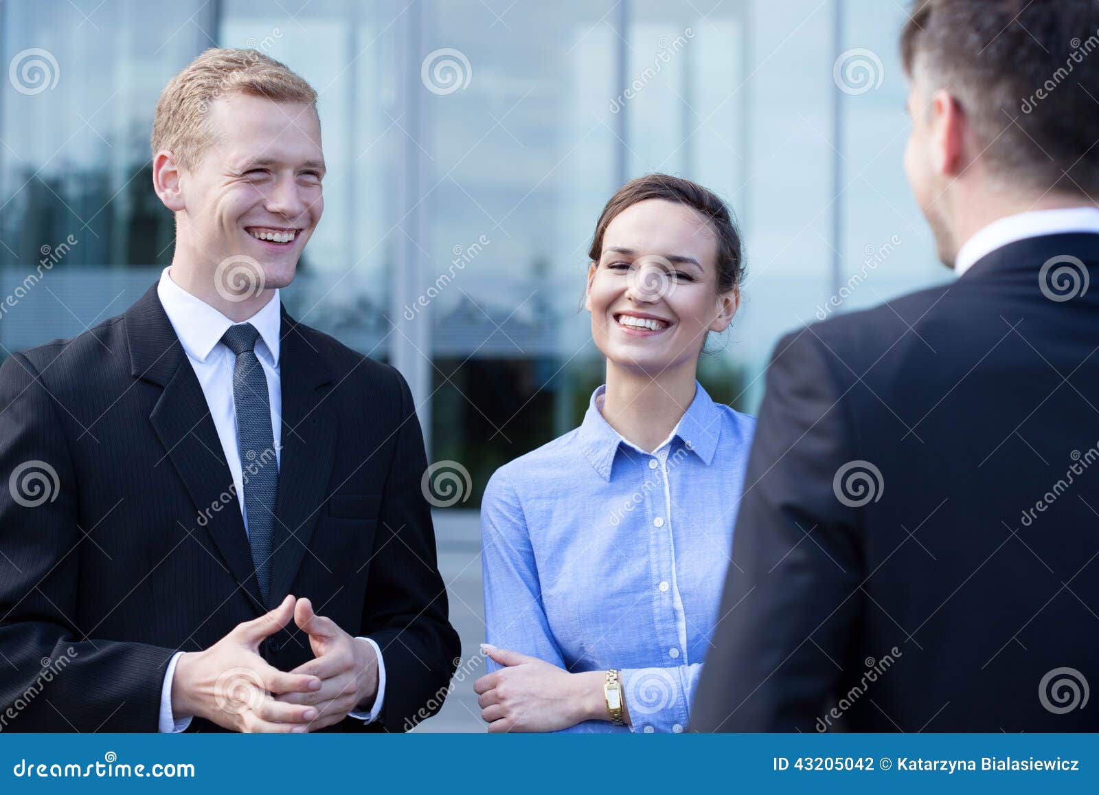 business people during small talk