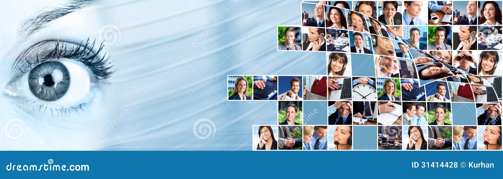 Business People Team Collage. Stock Photo Image of person, computer