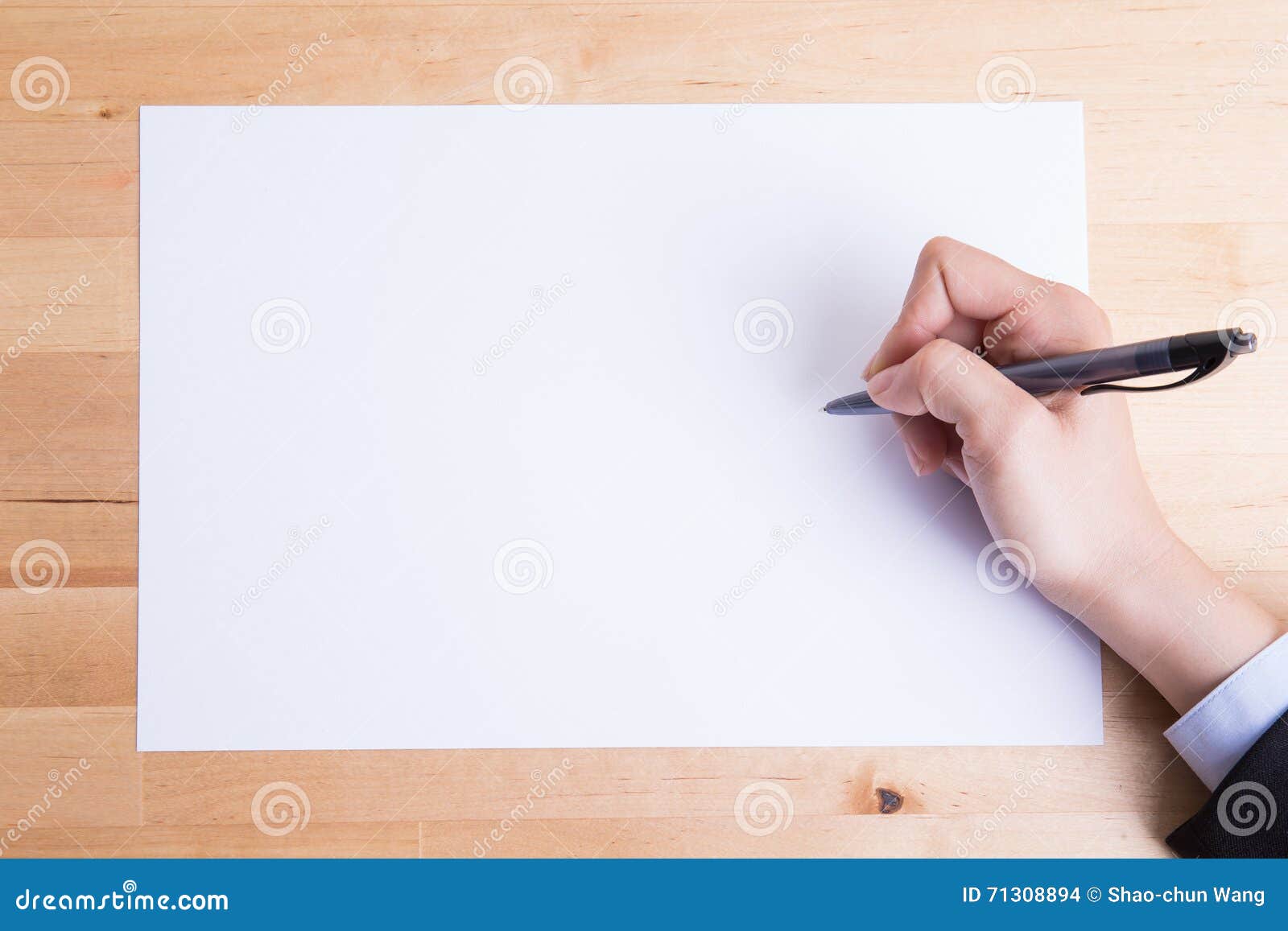 Business People Writing on Paper Stock Photo - Image of blank, contract ...