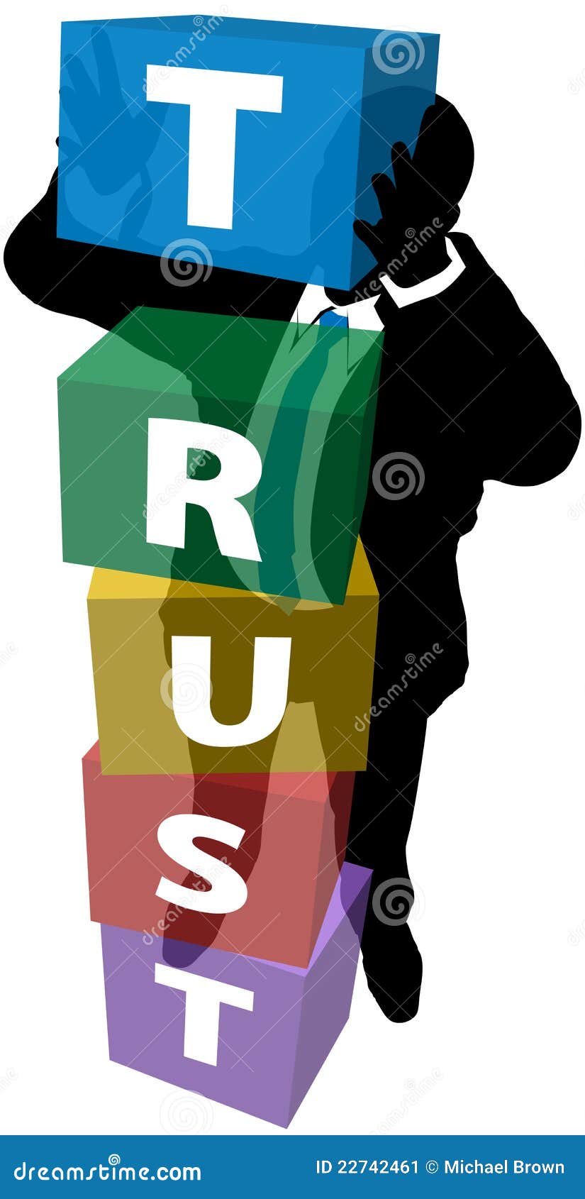 Business Person Builds Loyal Customer Trust Stock Vector - Illustration