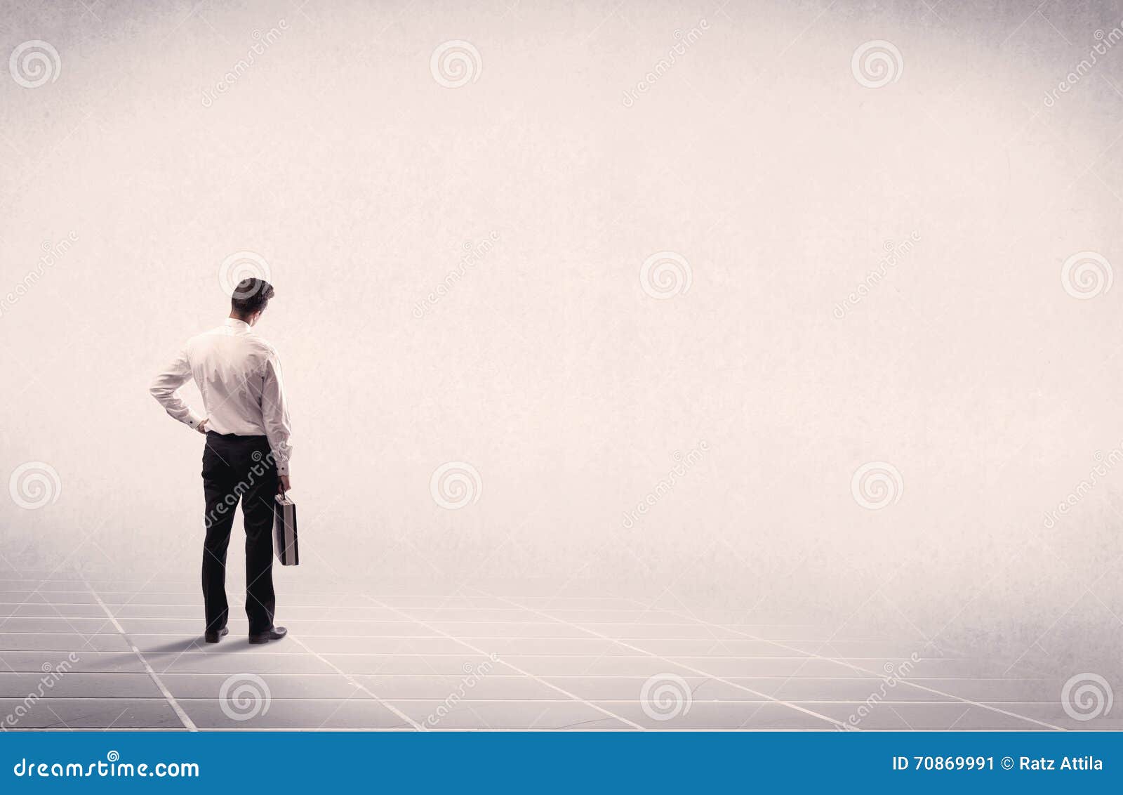 Business Person Standing in Empty Space Stock Image - Image of ...
