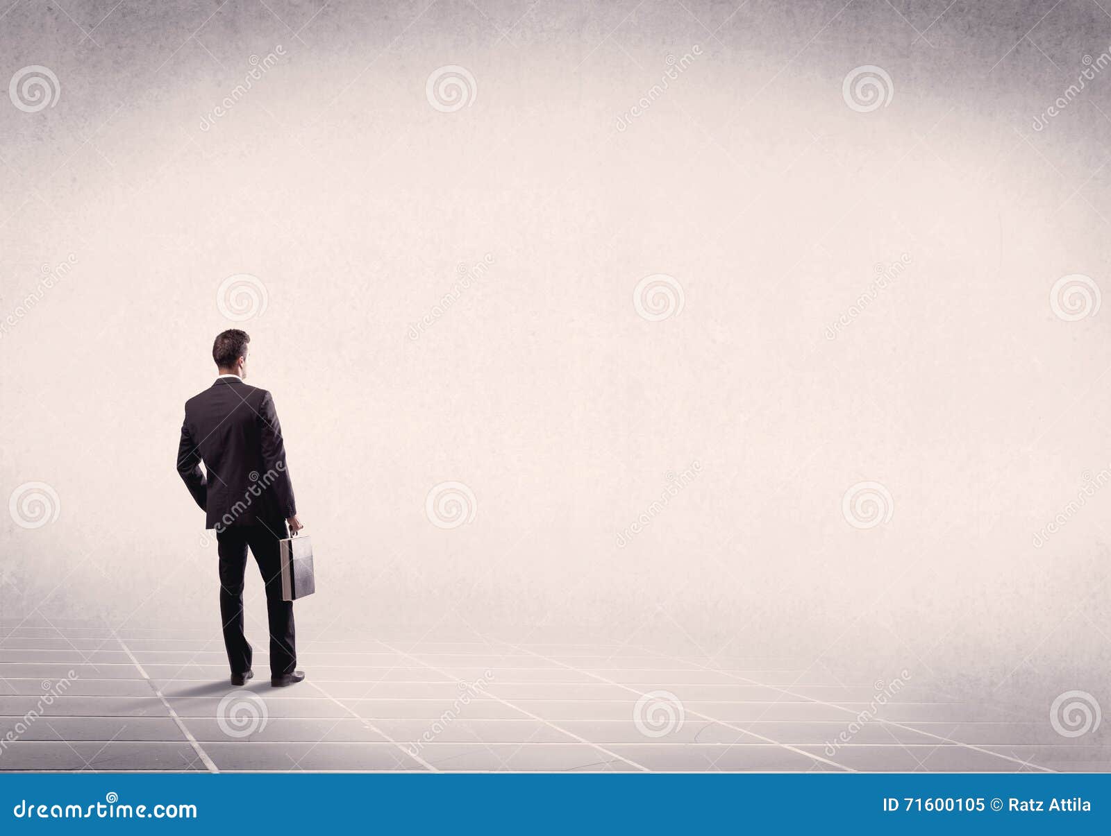 Business Person Standing in Empty Space Stock Image - Image of ...