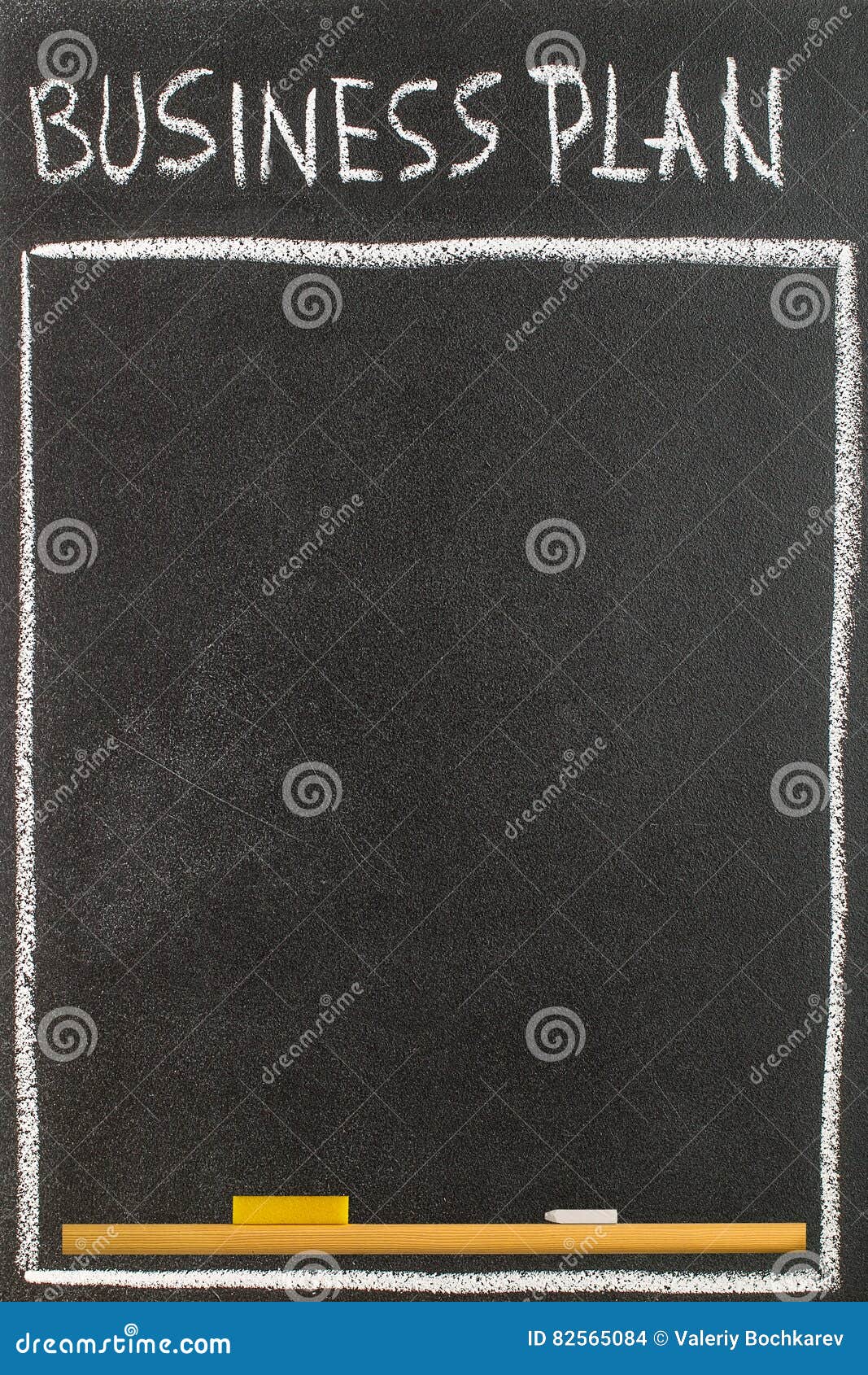 Business Plan Written with Chalk on Blackboard Stock Photo Image of