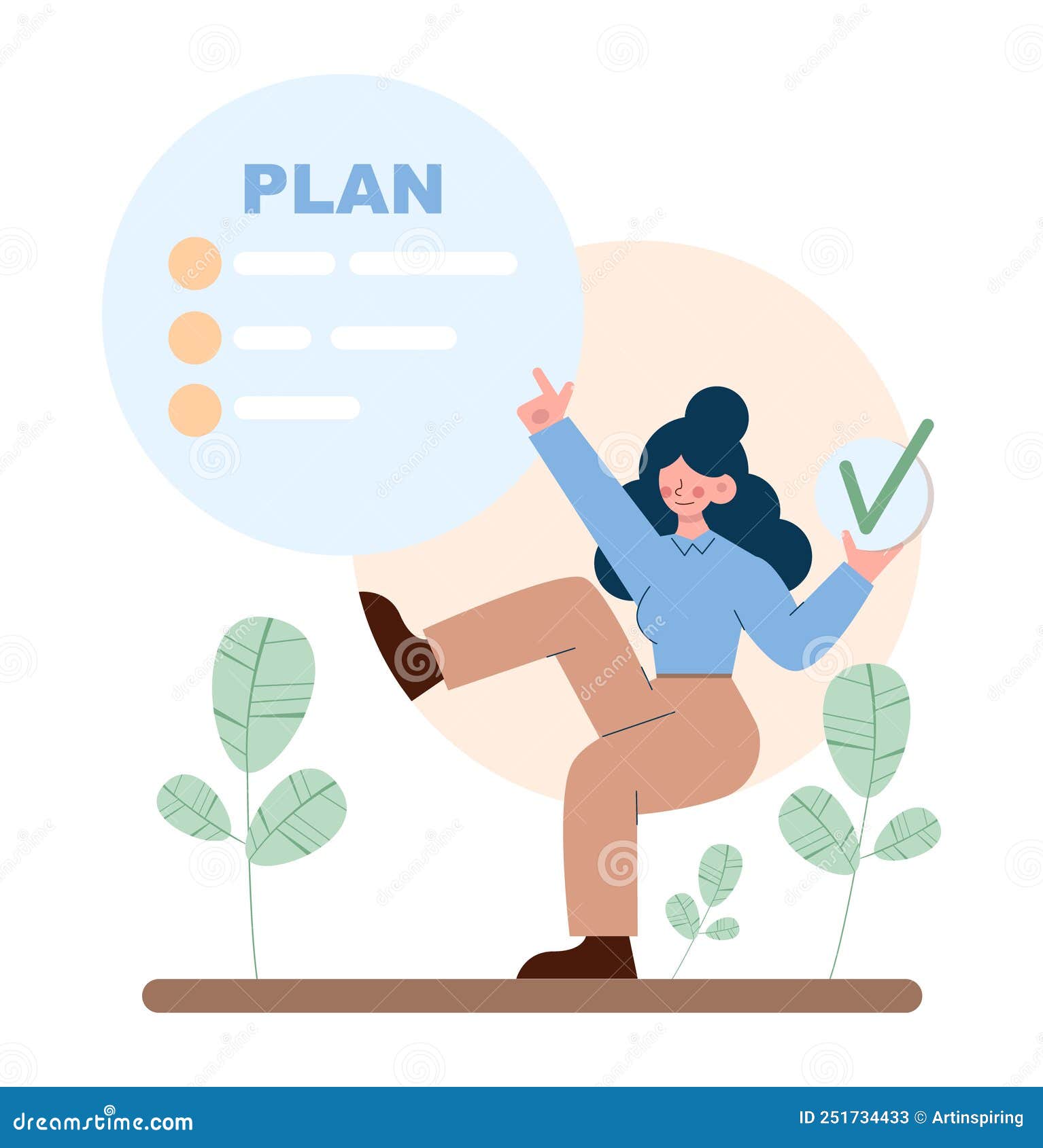 business planning concept. setting a goal and following schedule.
