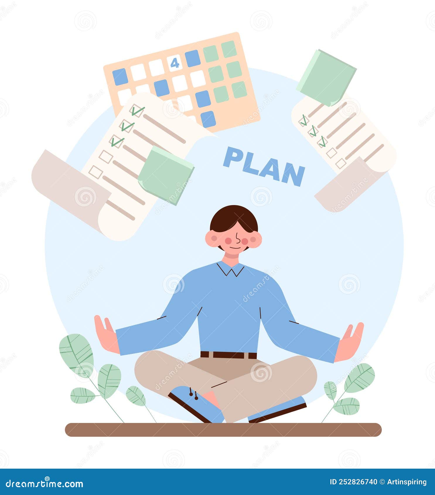 Business Planning Concept. Setting a Goal and Following Schedule Stock