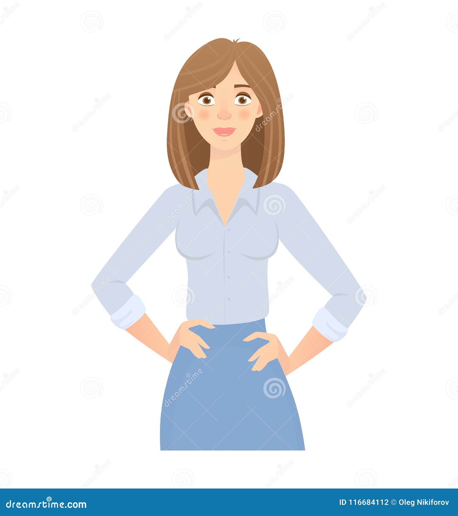 Young business woman stock vector. Illustration of portrait - 116684112