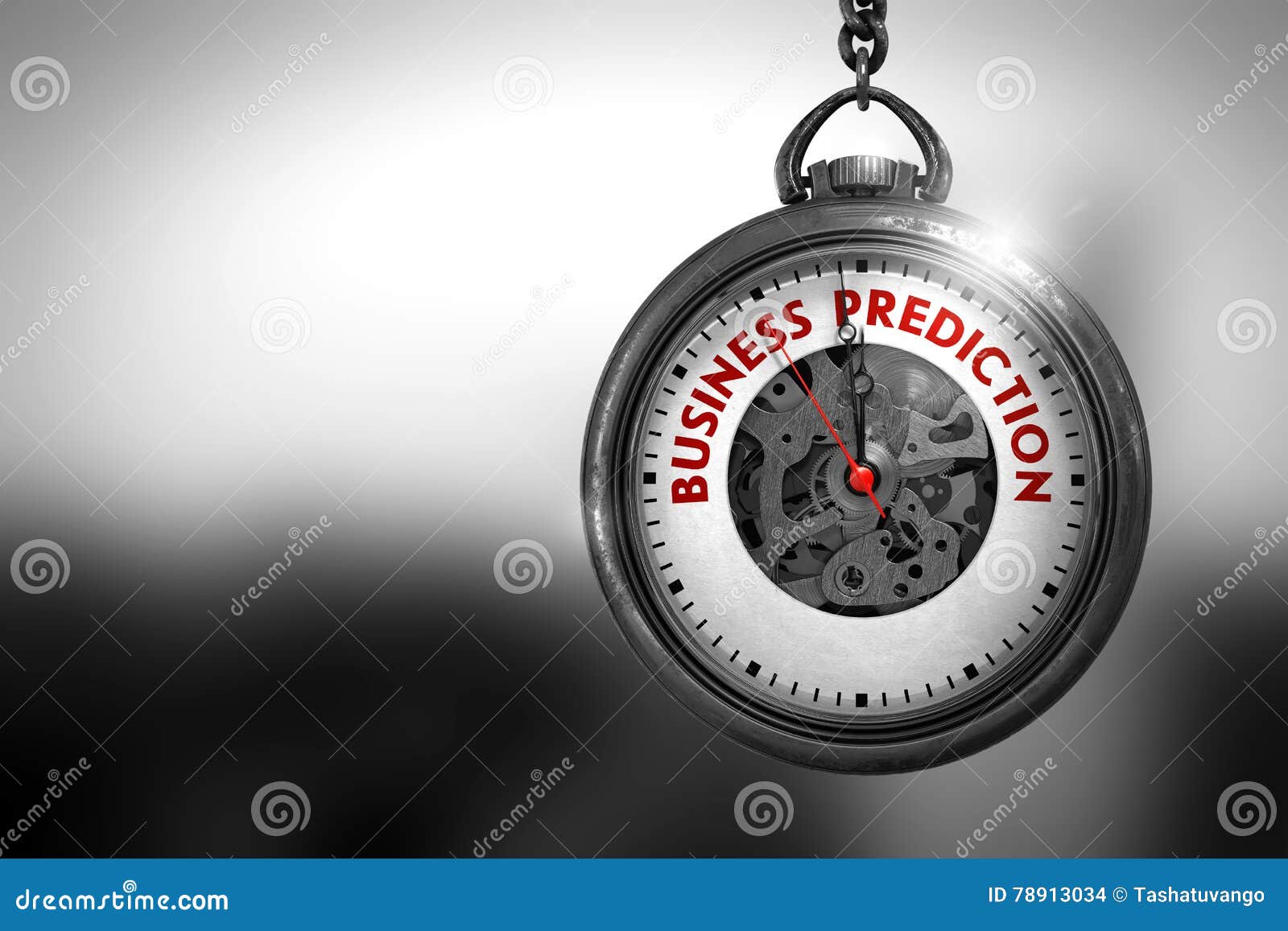 business prediction on pocket watch. 3d .