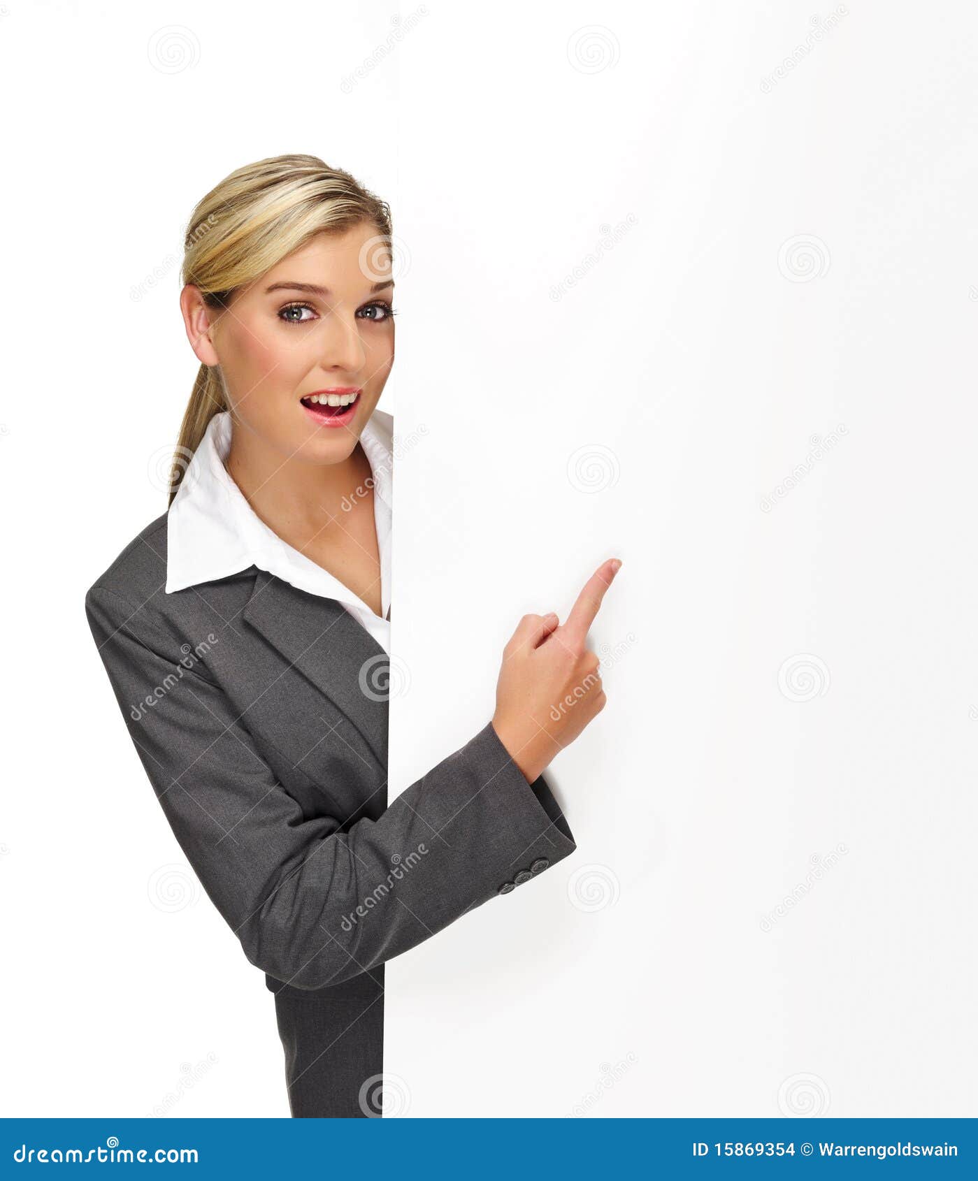 Business presentation stock photo. Image of banner, girl 15869354
