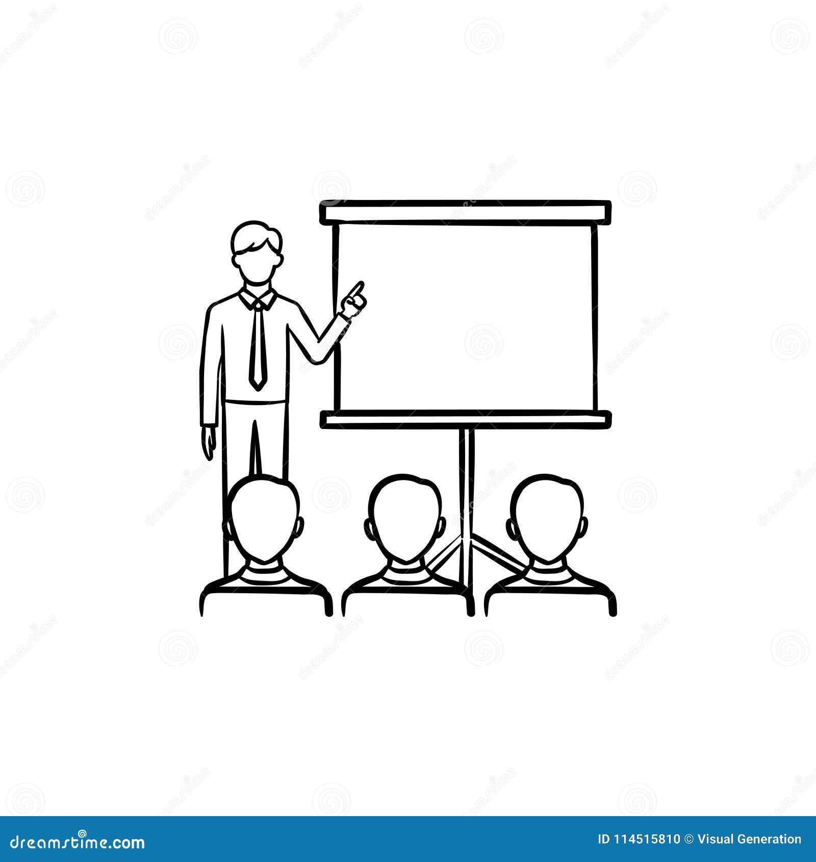 Presentation with hand drawing