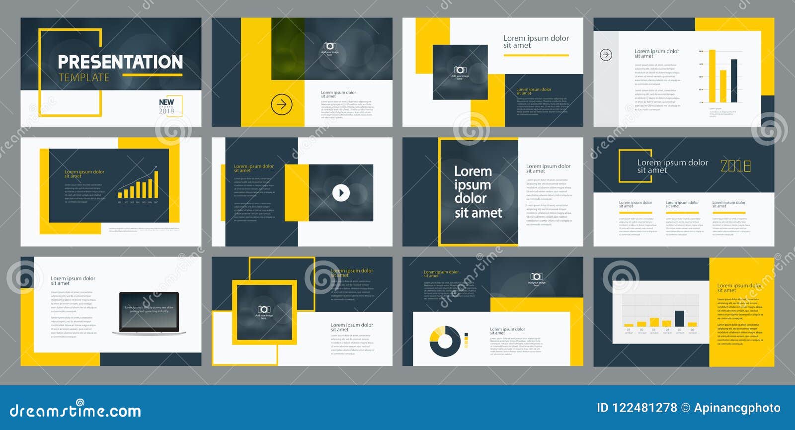 business presentation template  and page layout  for brochure ,annual report and company profile