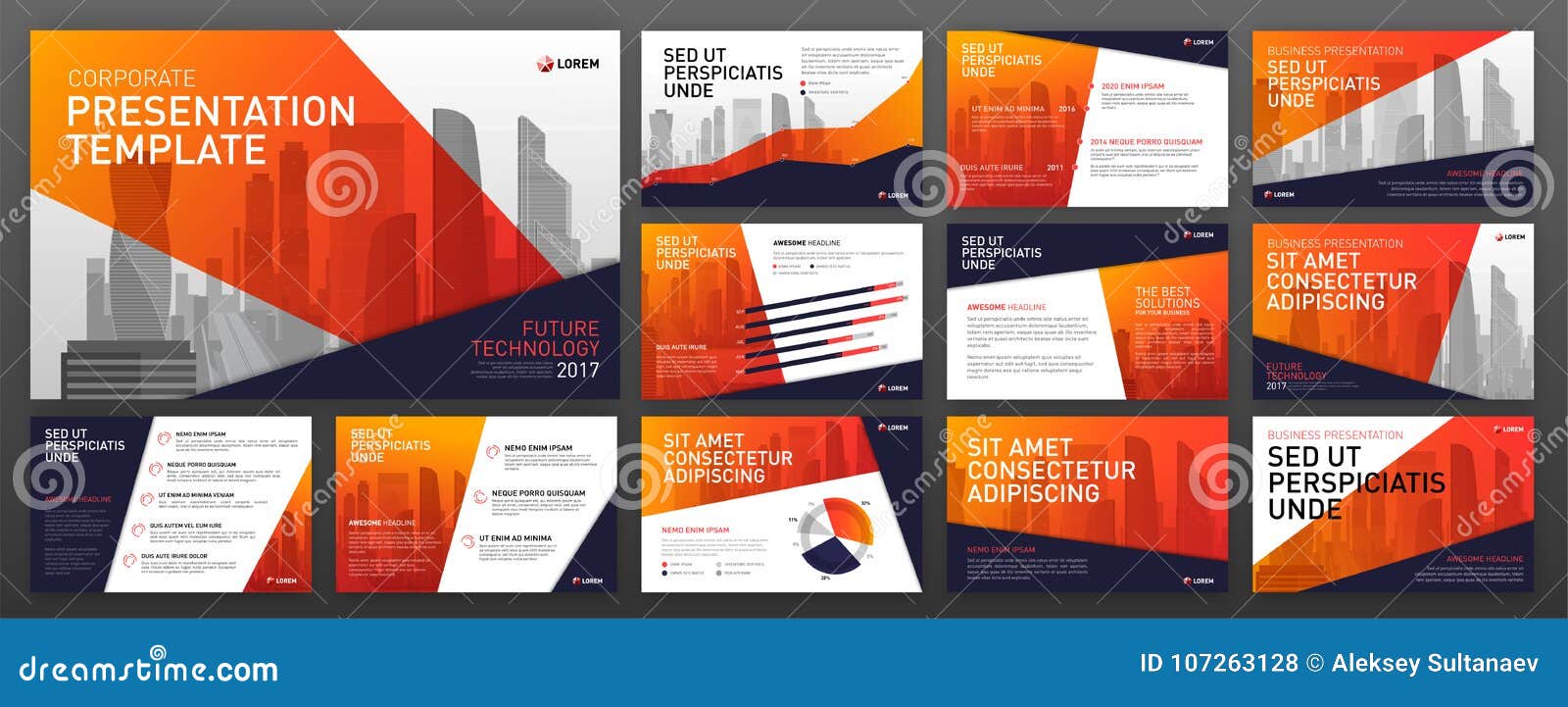 business presentation templates stock vector illustration of
