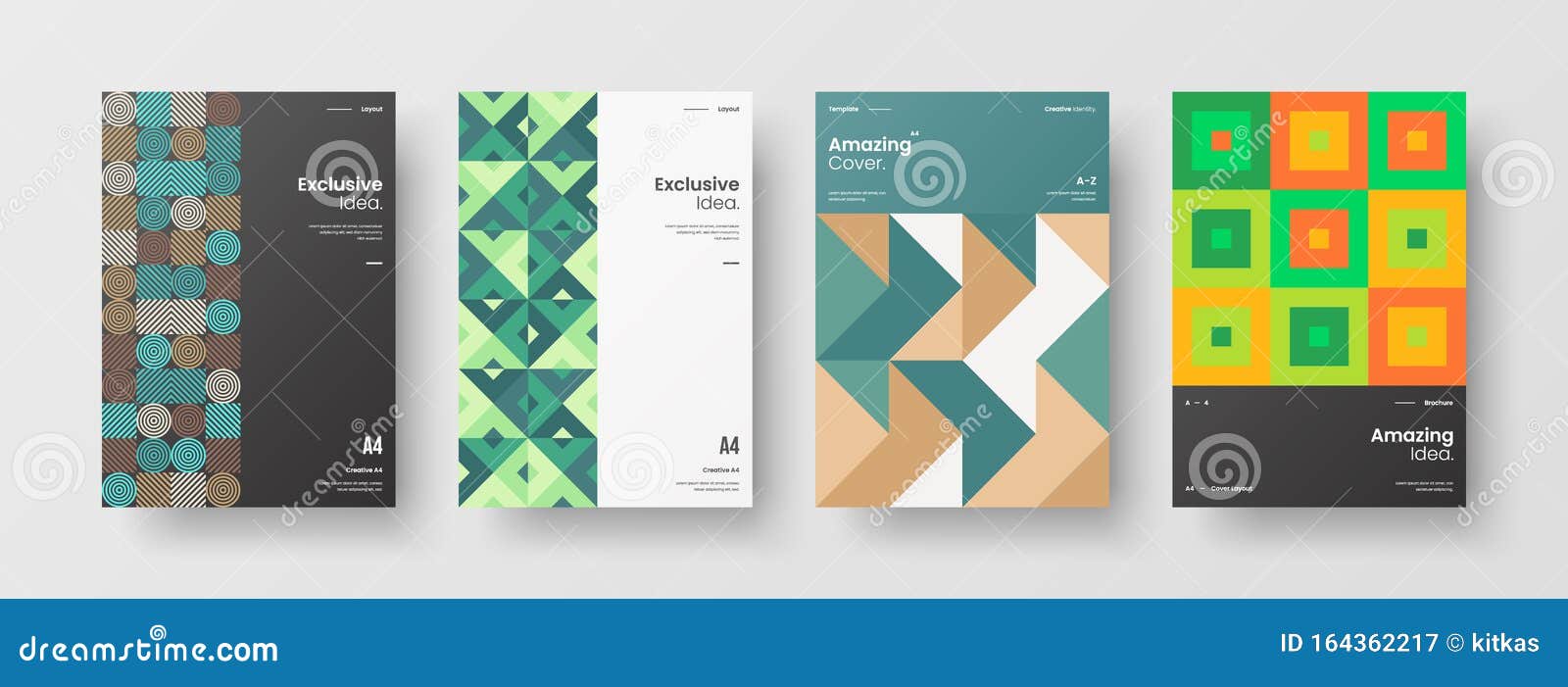 Download Business Presentation Vector A4 Front Page Mock Up Set ...