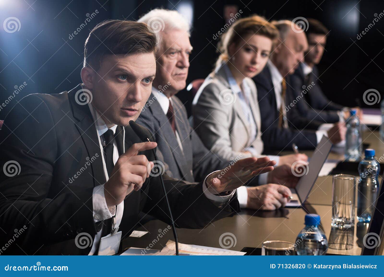 Business press conference stock photo. Image of determination - 71326820