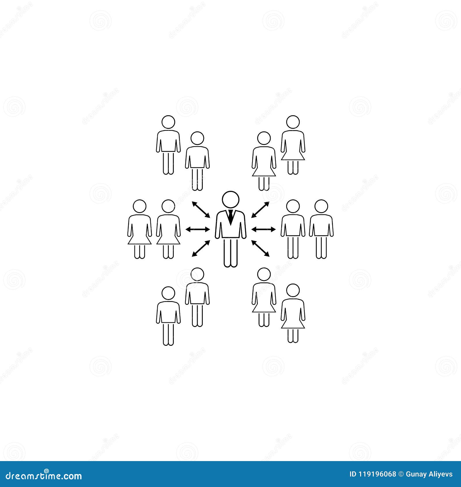 business relationship with customers icon.  of business icon for mobile concept and web apps. thin line business relationsh