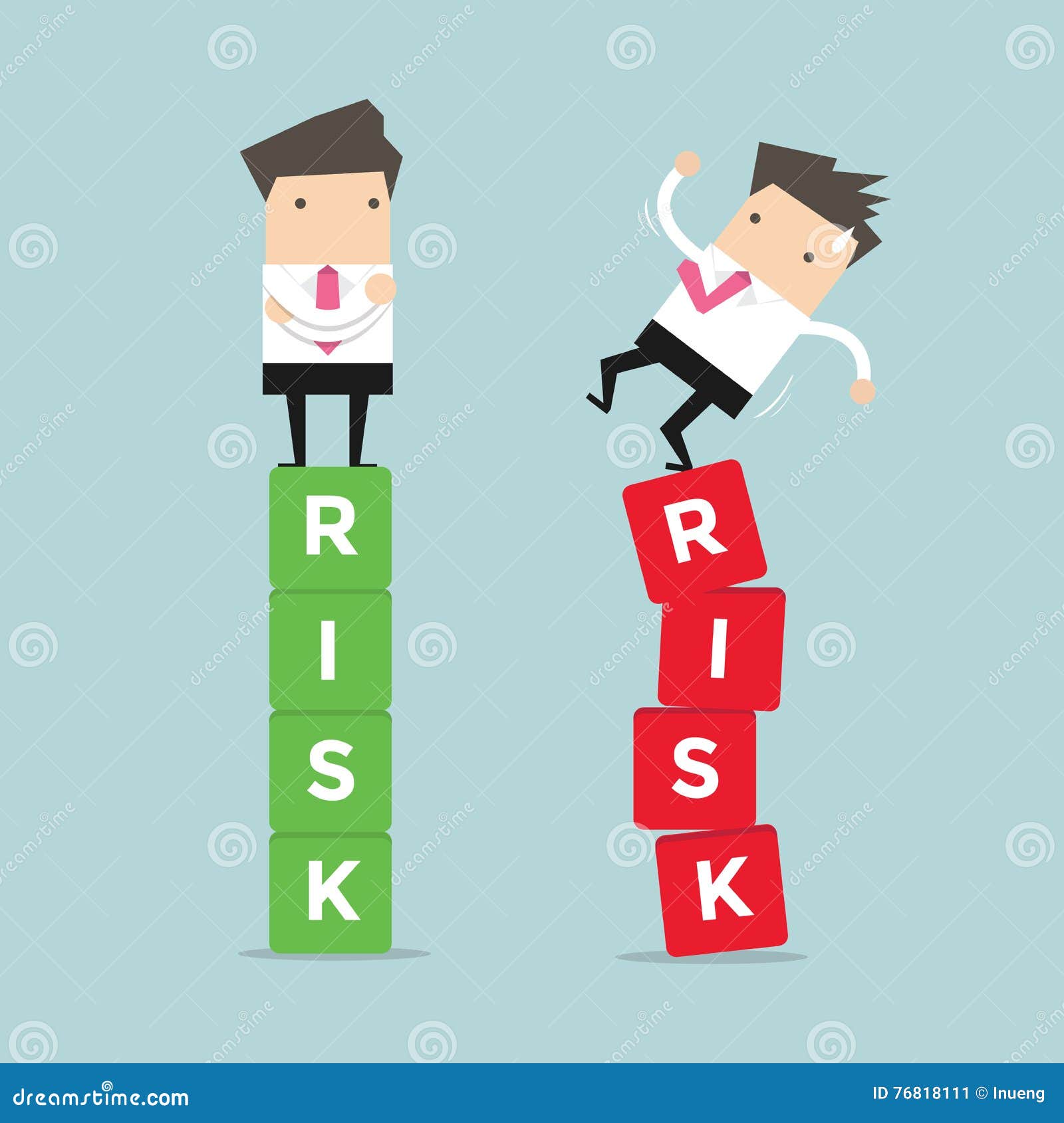 Business Risk Management of Difference Businessman between a Success