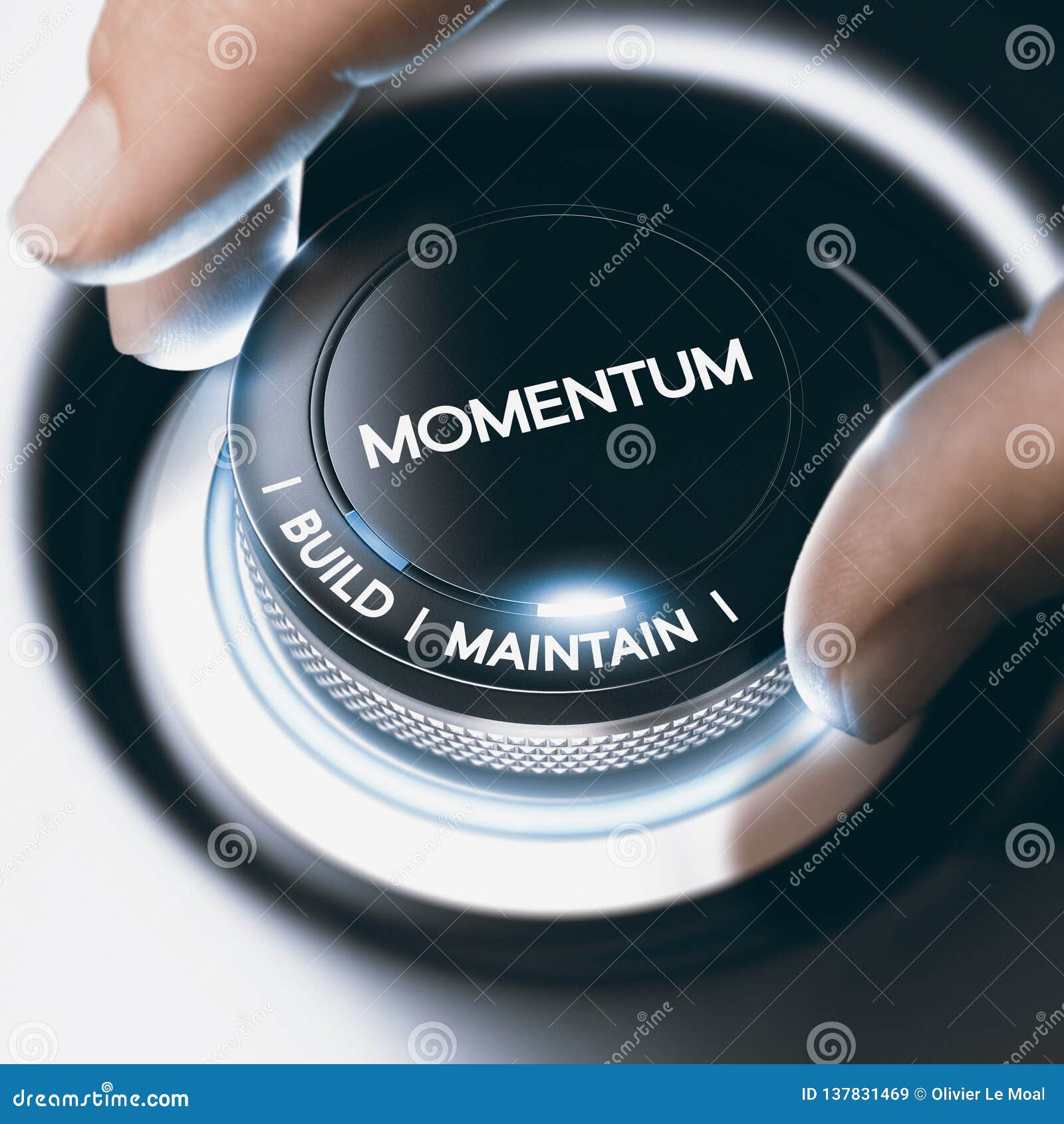 business or sales concept, build and maintain momentum