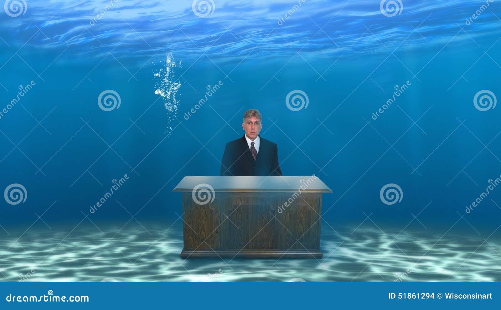 Business Sales Marketing Office Underwater Stock Illustration