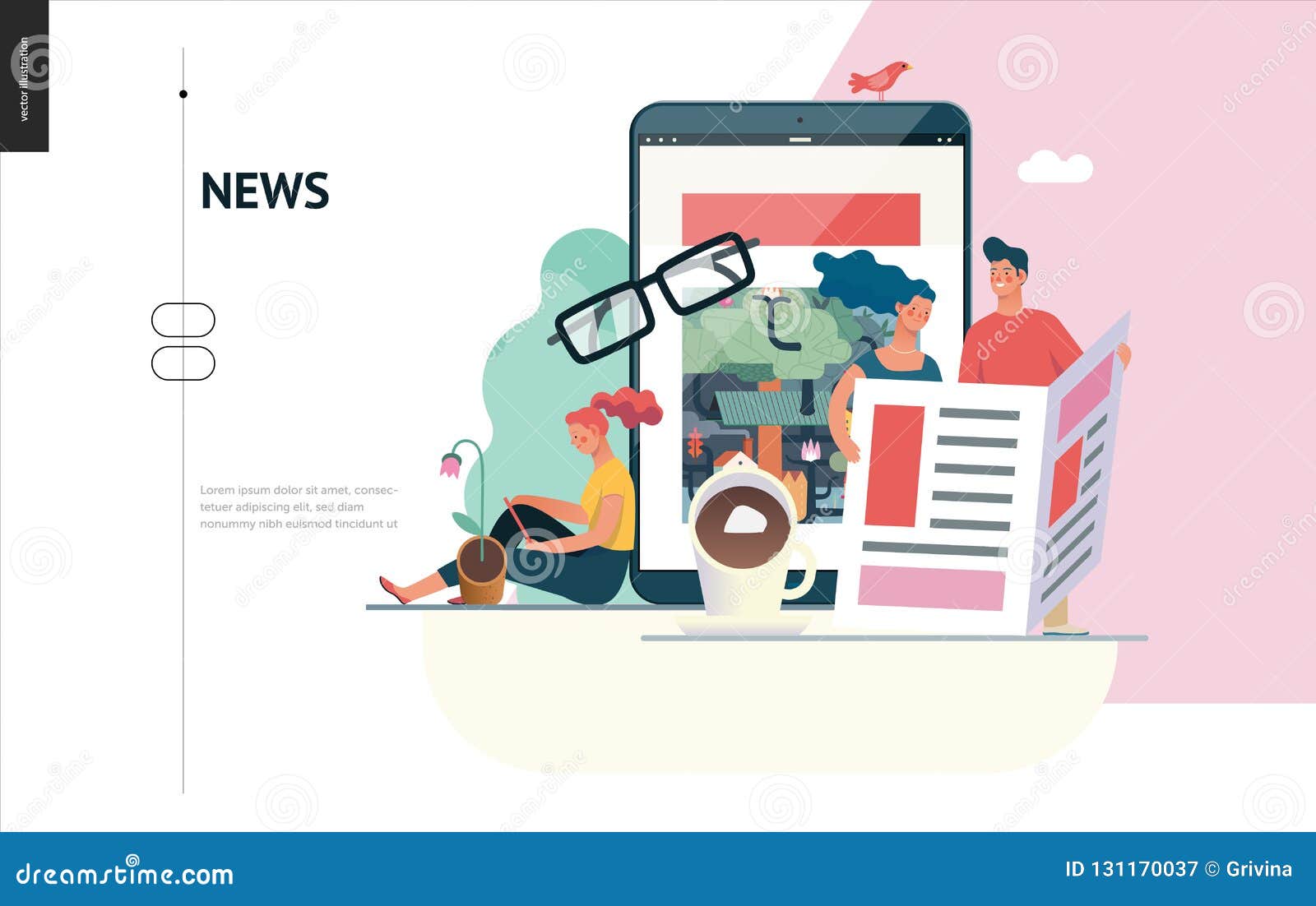 business series - news or articles, web template