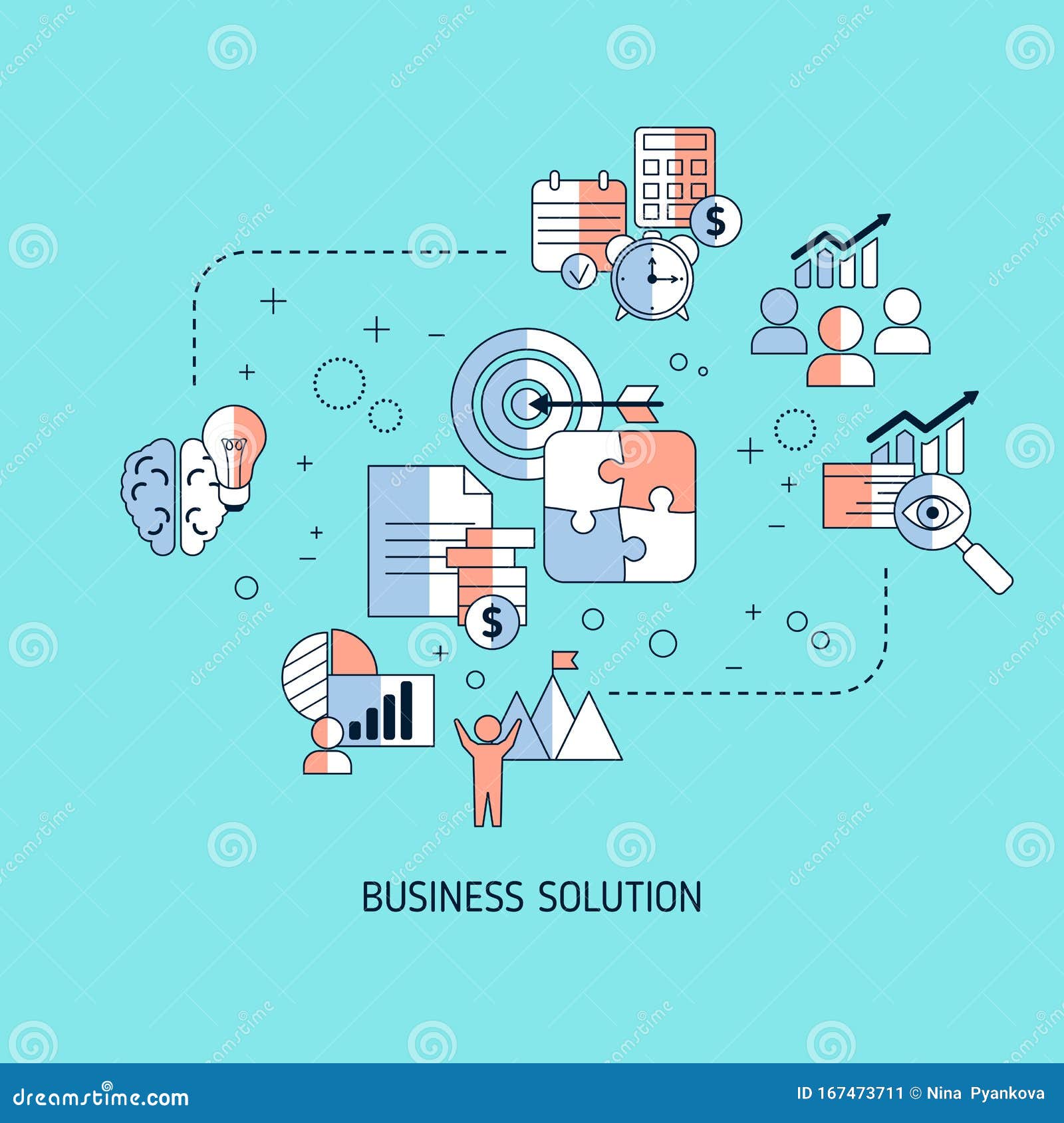 Business Solutions Vector Concept Stock Vector Illustration of