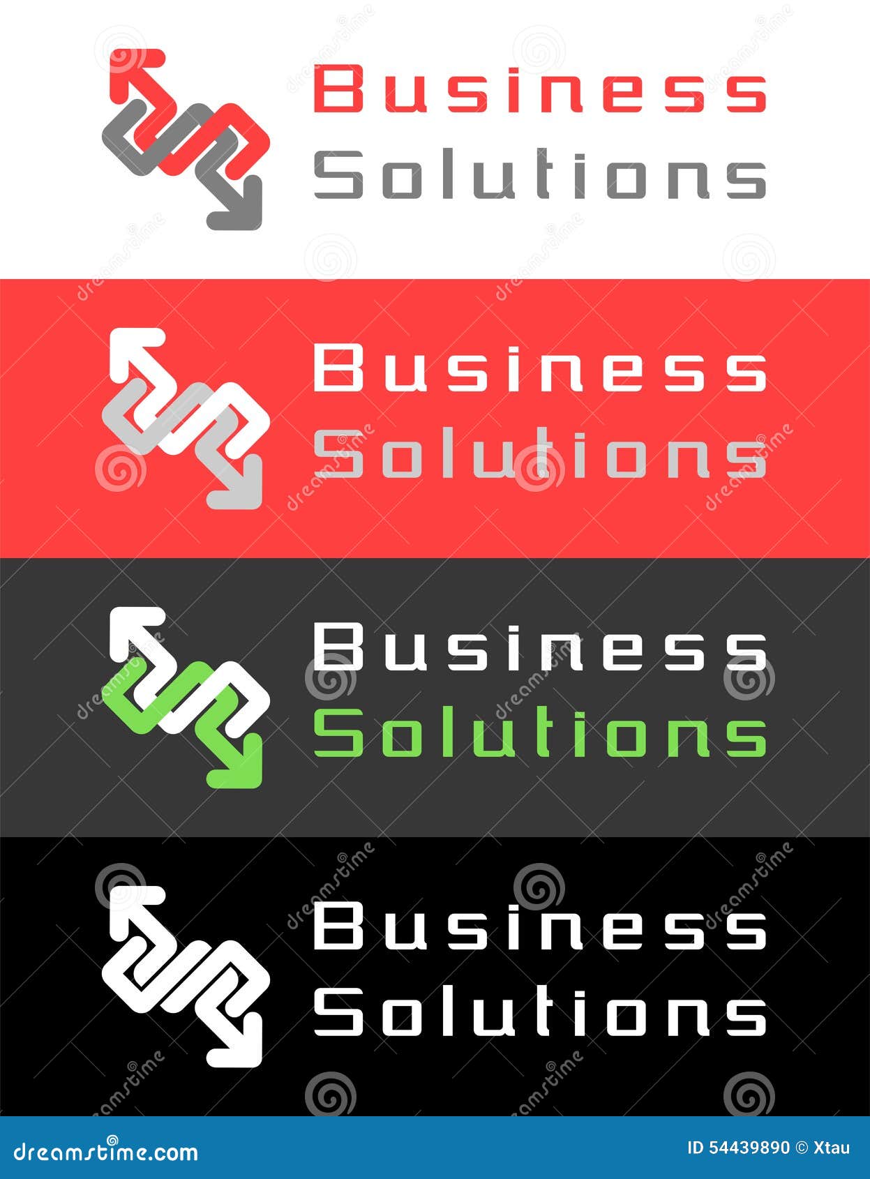 Business Solutions Logo Design Stock Vector - Illustration of arrows