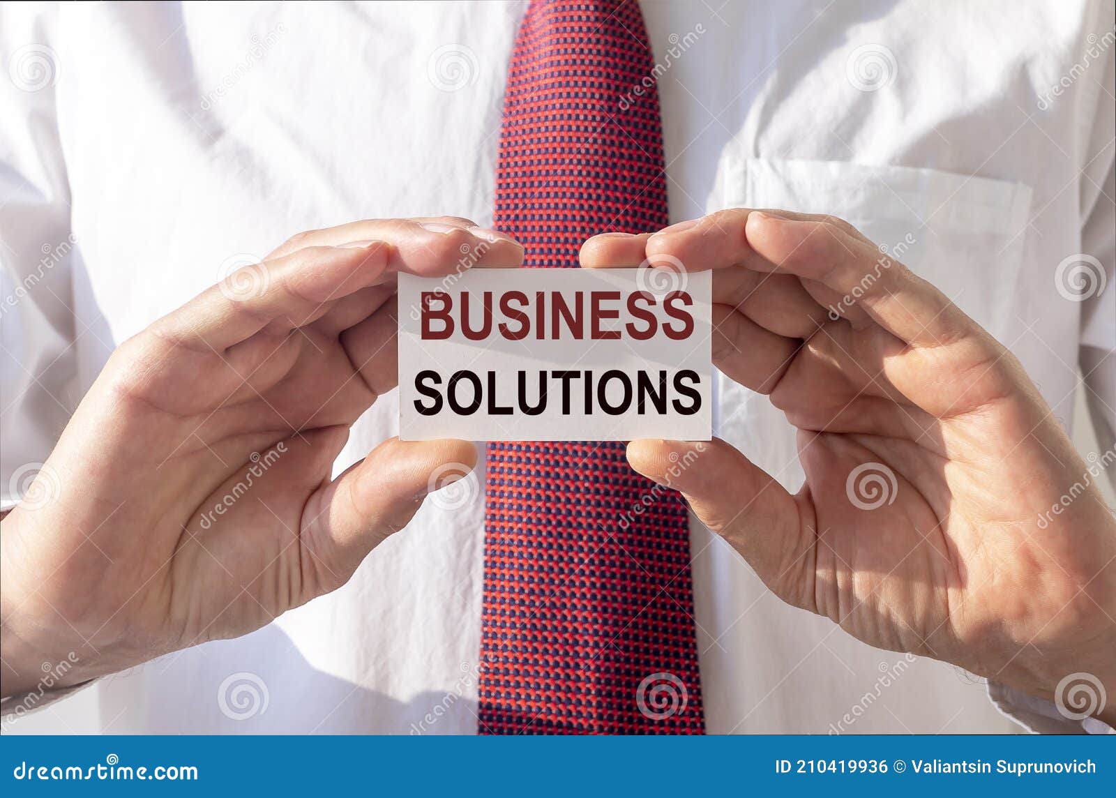 Business Solutions Text. Concept of Consulting and Solving Problems