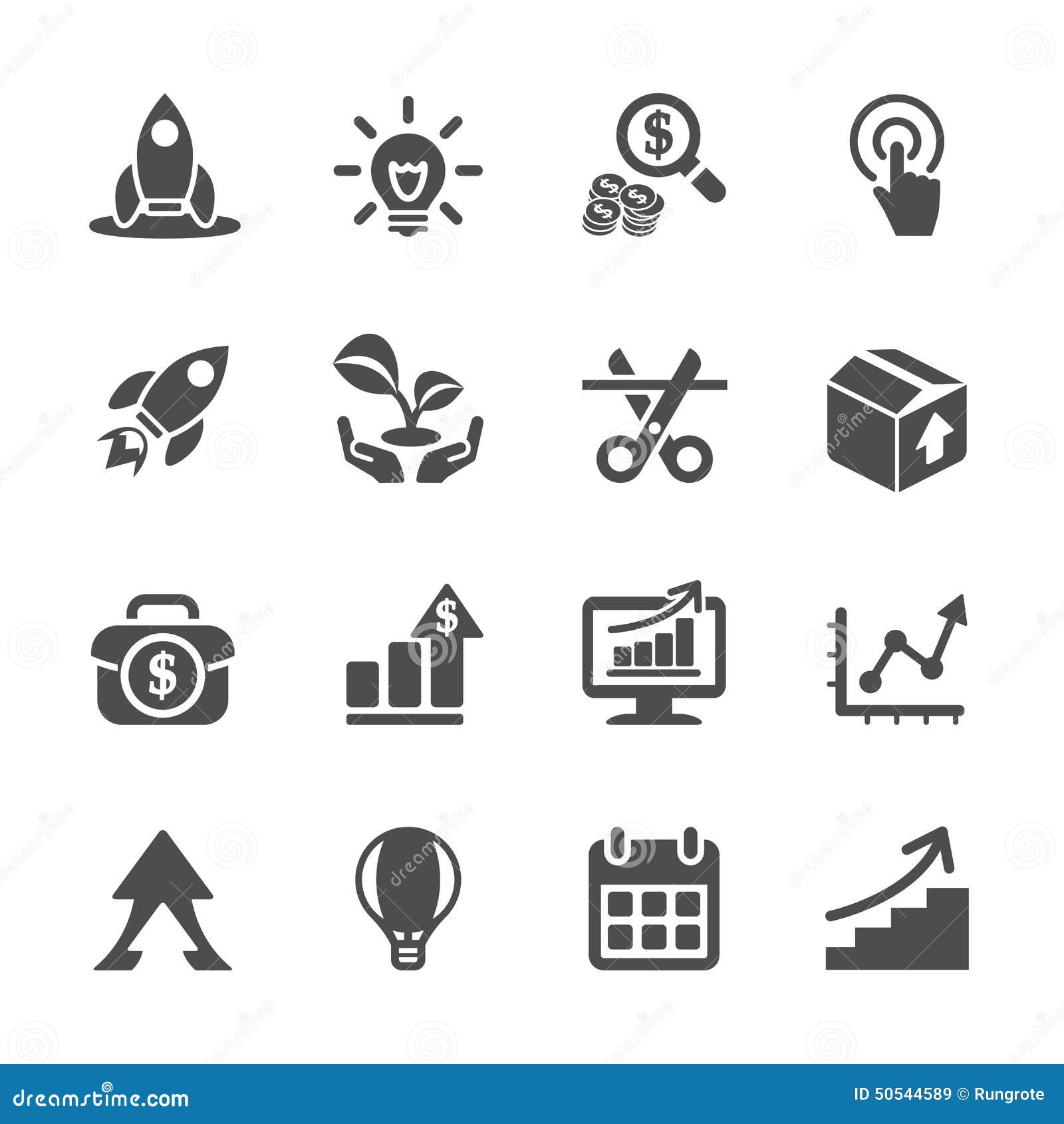 business start up icon set,  eps10