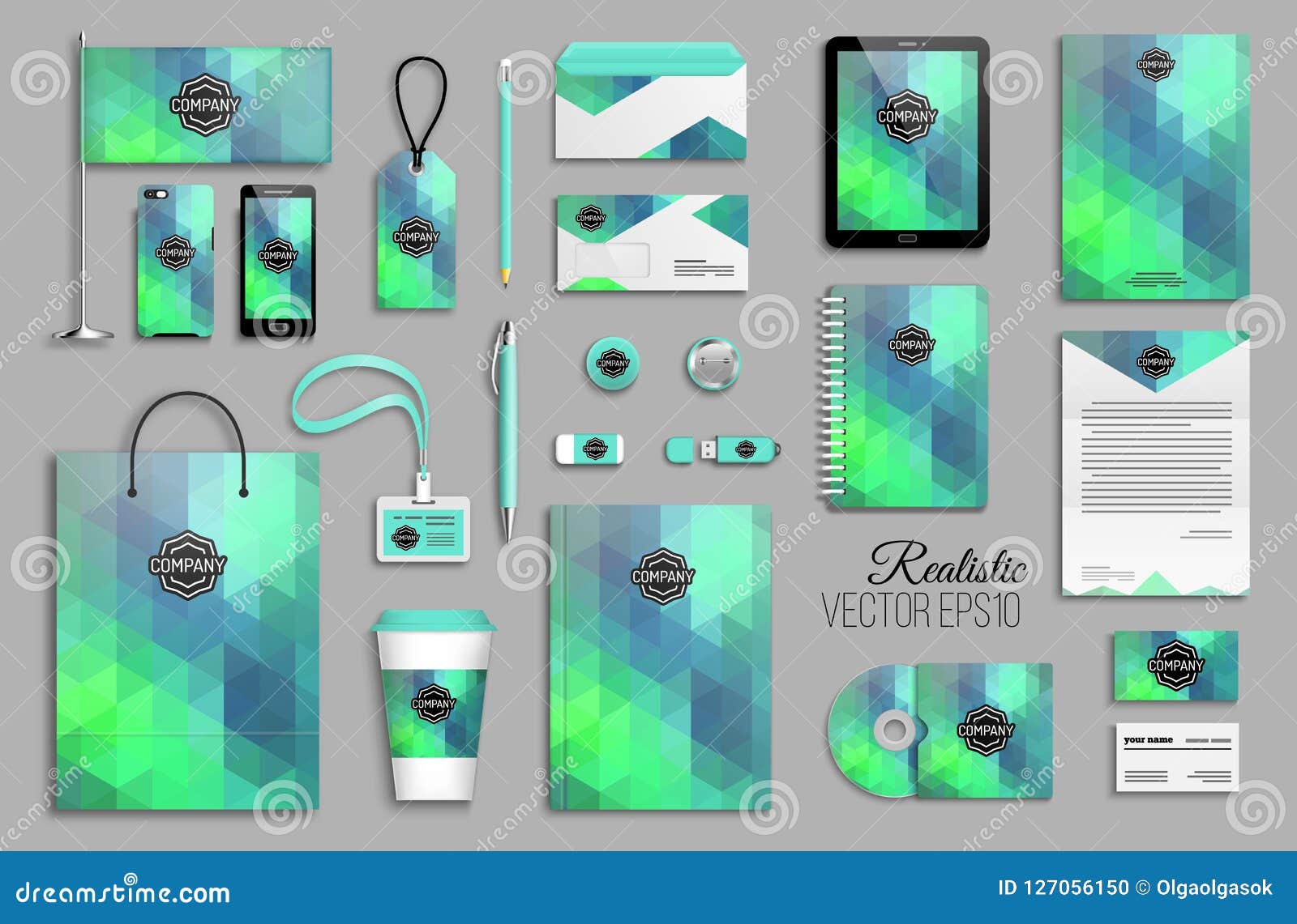 Download Business Stationery Mock-up Corporate Identity Template Set Stock Vector - Illustration of ...
