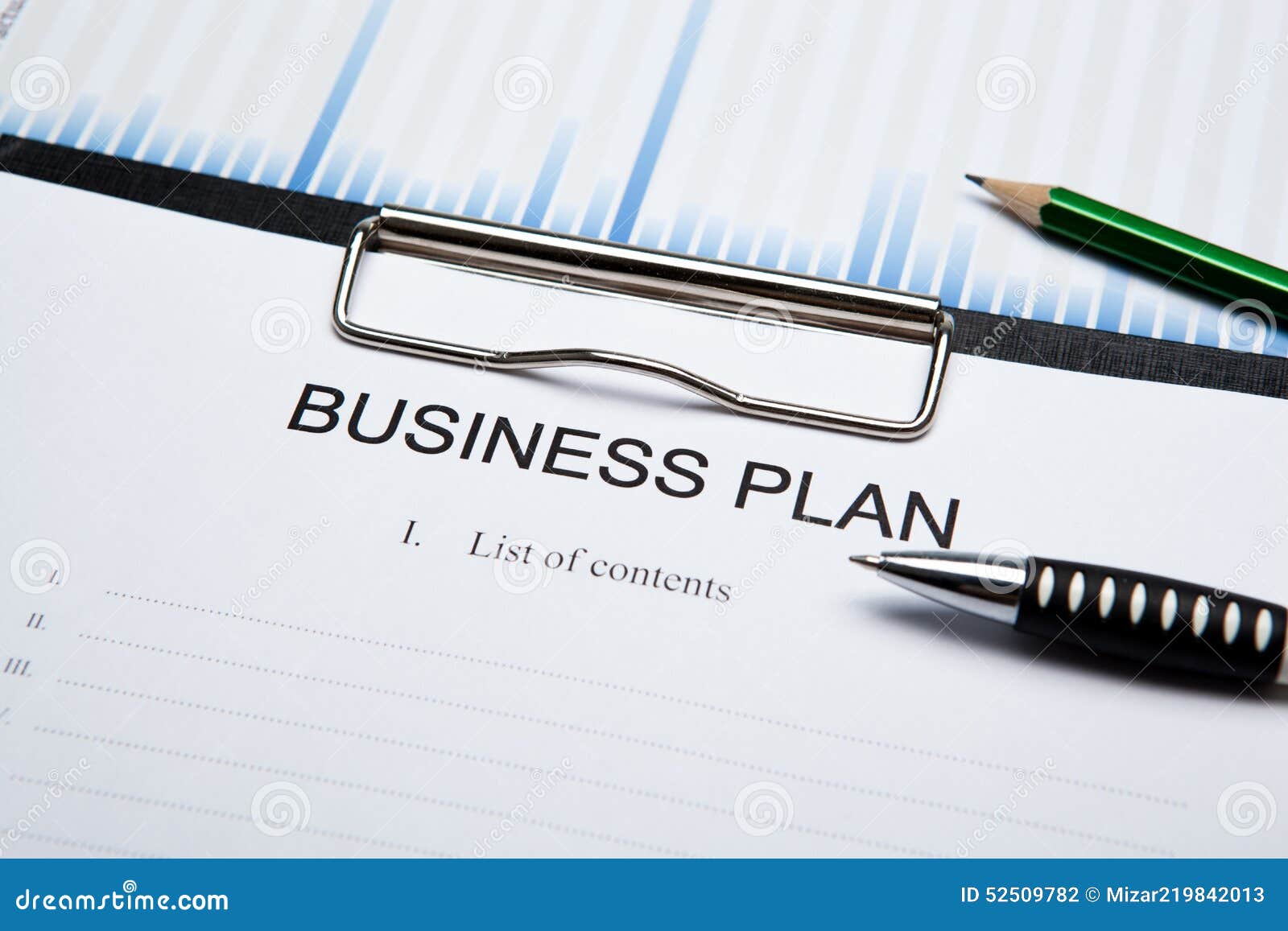 Business Still Life with Business Plan Stock Photo Image of count