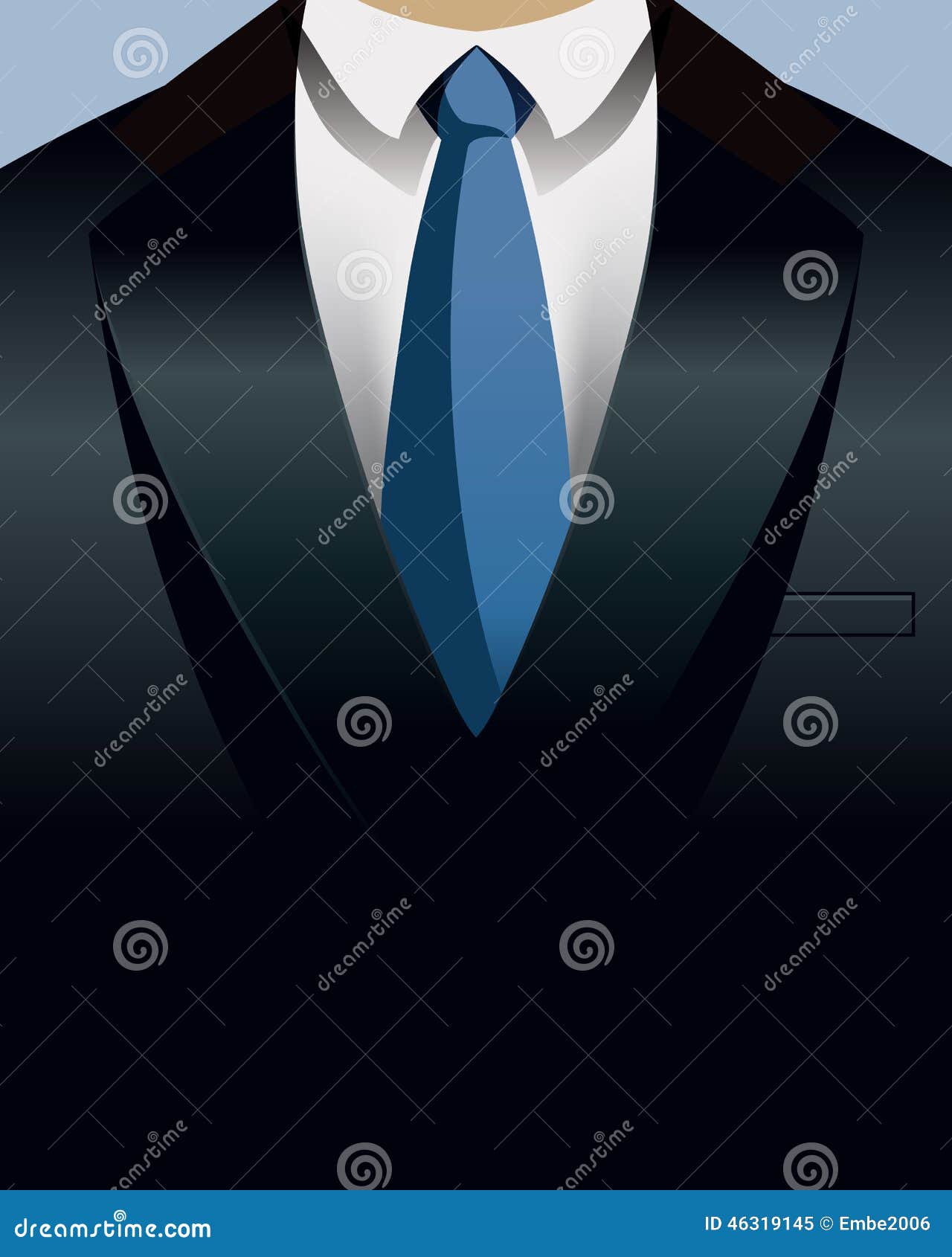 Business Suit stock vector. Illustration of officer, black - 46319145