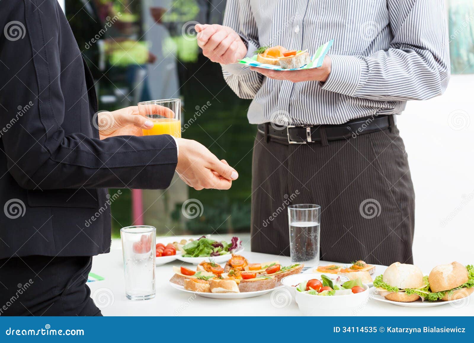 Business Talks during Lunch Stock Image Image of colleague, outdoor