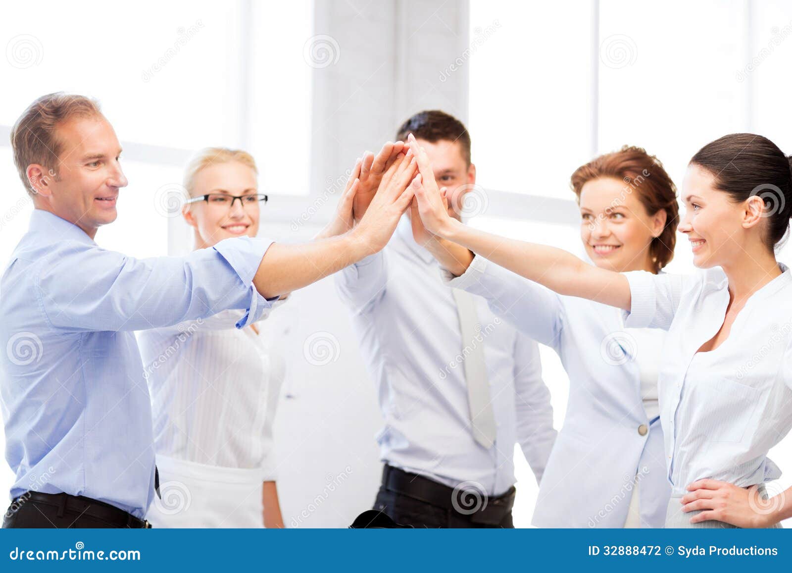 Business Team Celebrating Victory In Office Stock Photo ...
 Office Team Celebration