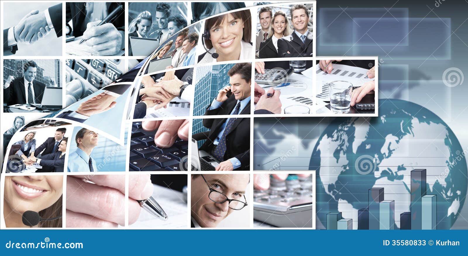 Business Team Collage Background. Stock Image Image of occupation