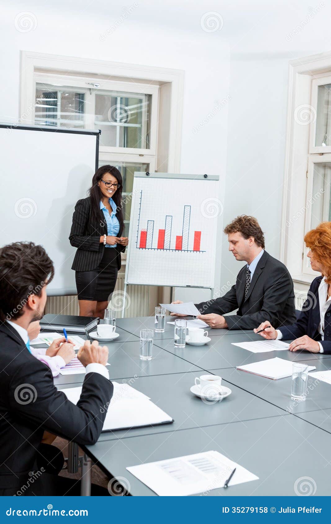 meeting presentation stock photo