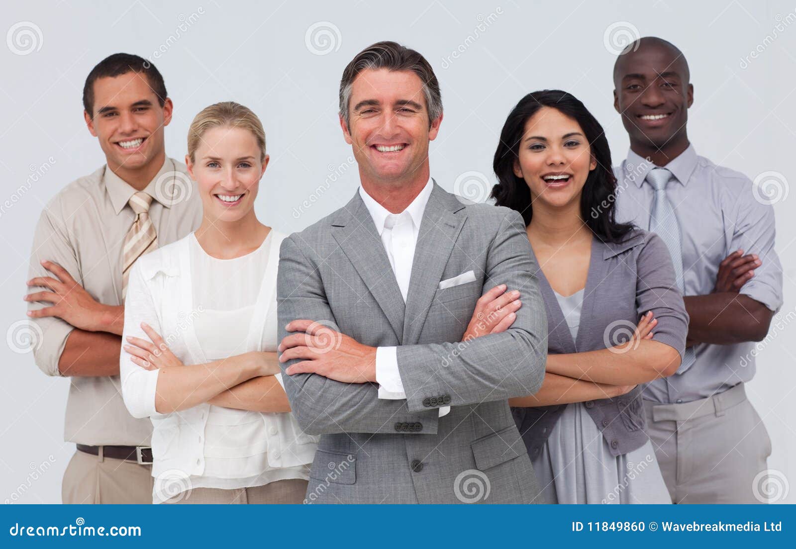 Business Team Standing Against White Background Stock Photo Image of