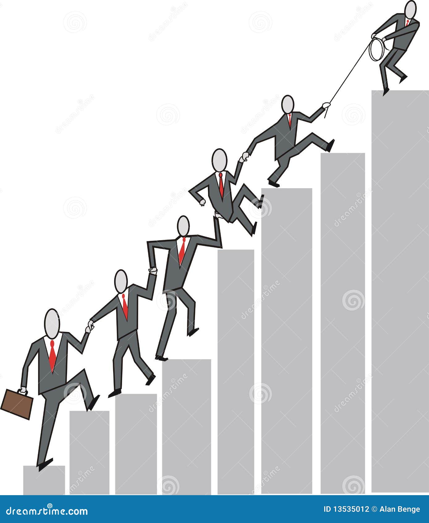 Business teamwork cartoon stock illustration. Illustration of office -  13535012