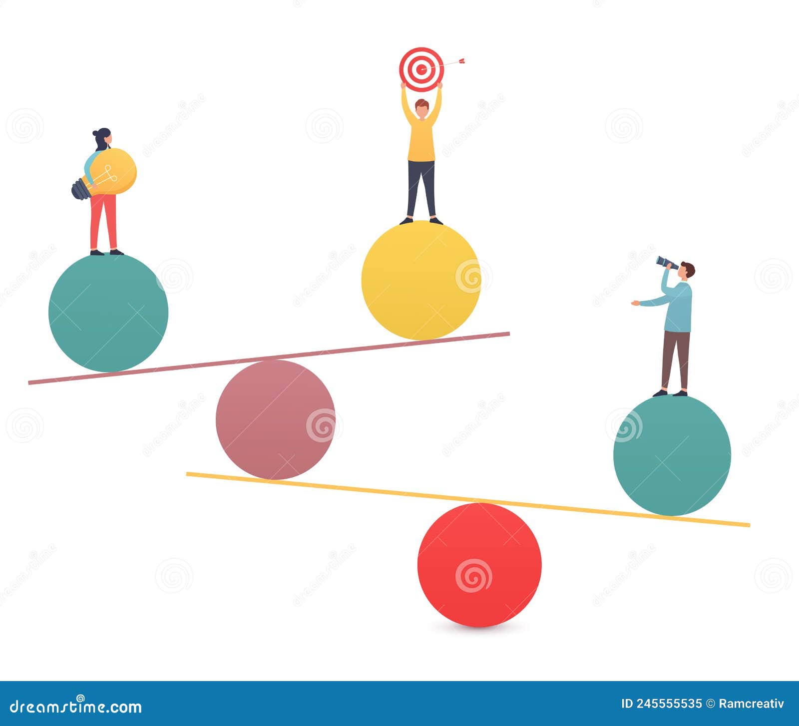 Business Teamwork, Goal Orientation and Success. Support and Teamwork