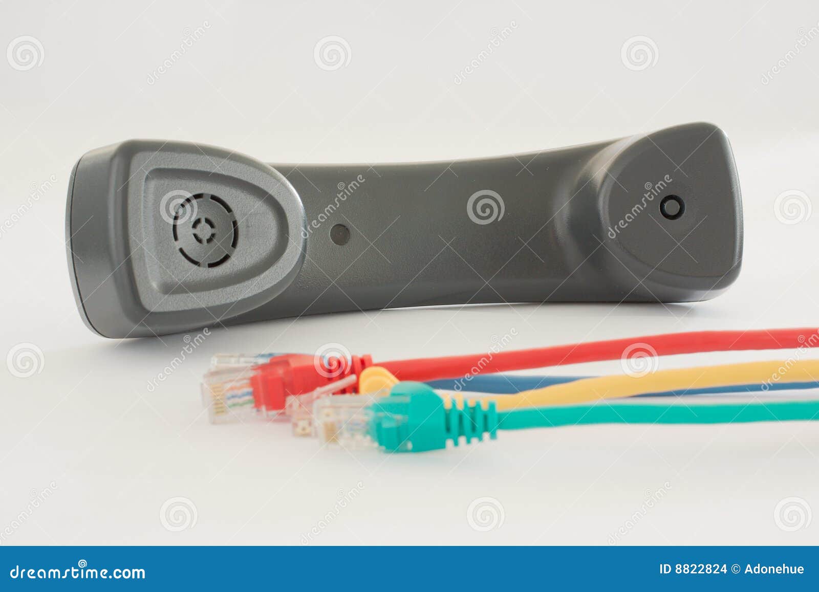 Business Telephone Handset and Cables Stock Photo Image of color 8822824