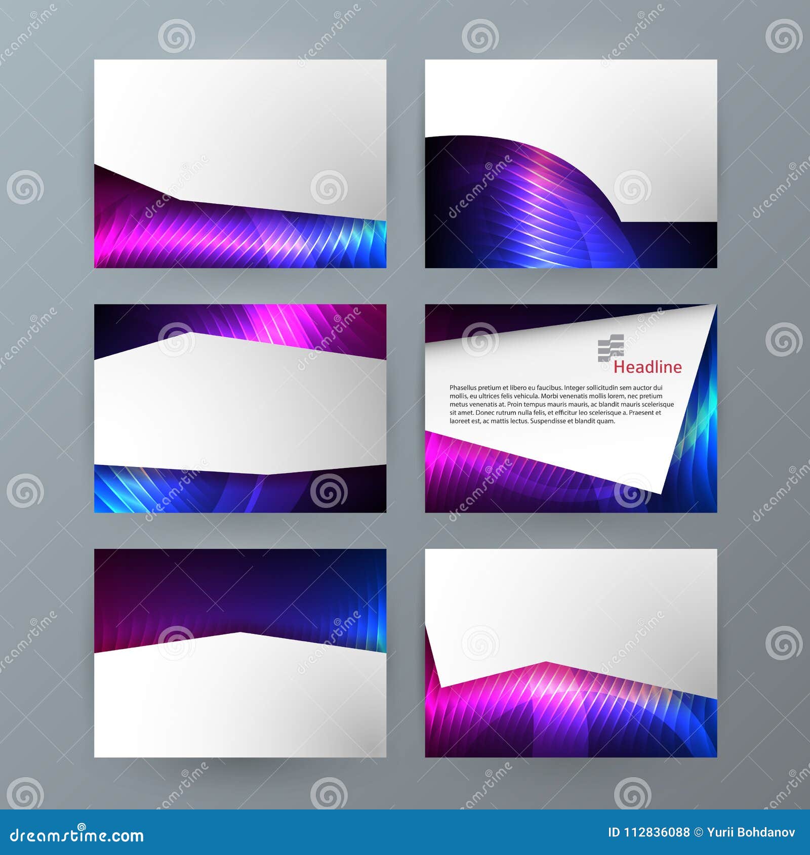 Presentation Template Powerpoint Background Aurora Boreal Neon E Stock  Vector - Illustration of abstract, background: 112836088