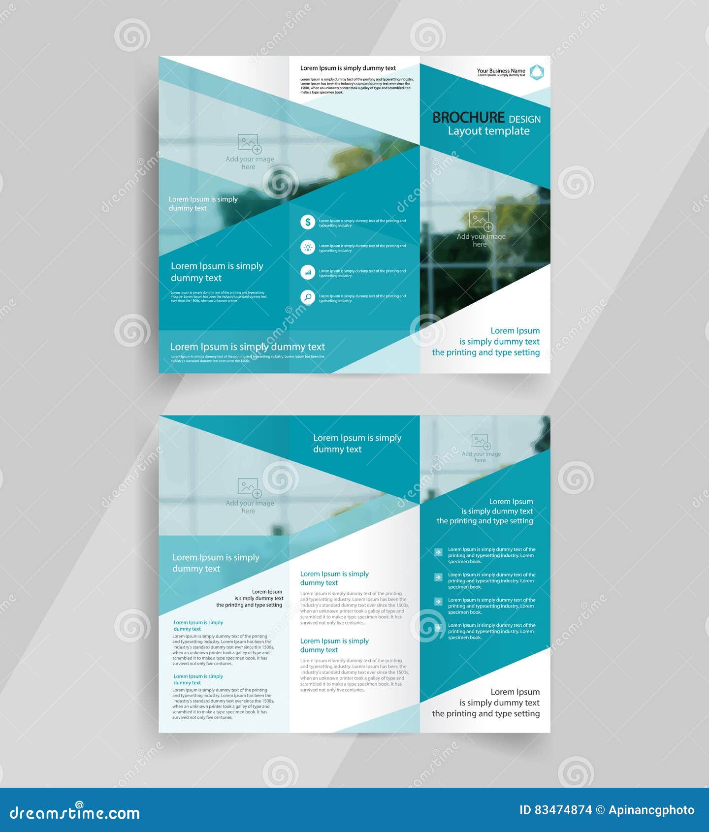 business tri-fold brochure layout  emplate