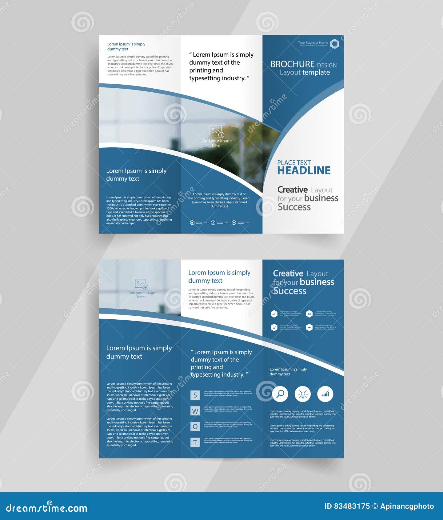 business tri-fold brochure layout  emplate