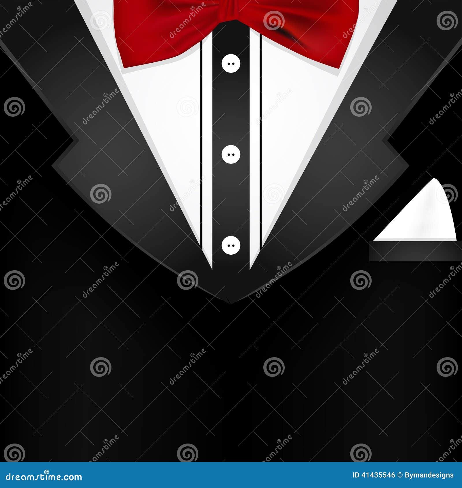 Business Tuxedo Background with a Red Bow Tie and Stock Vector ...